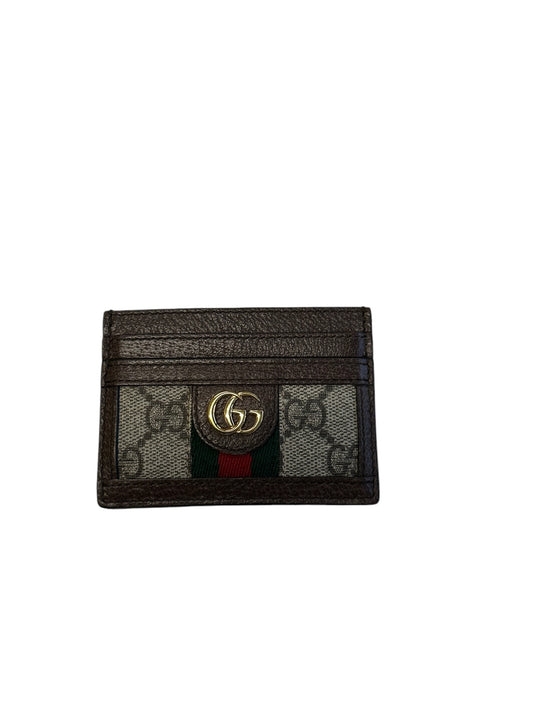 GUCCI - Beige GG Supreme Canvas Ophidia Card Case