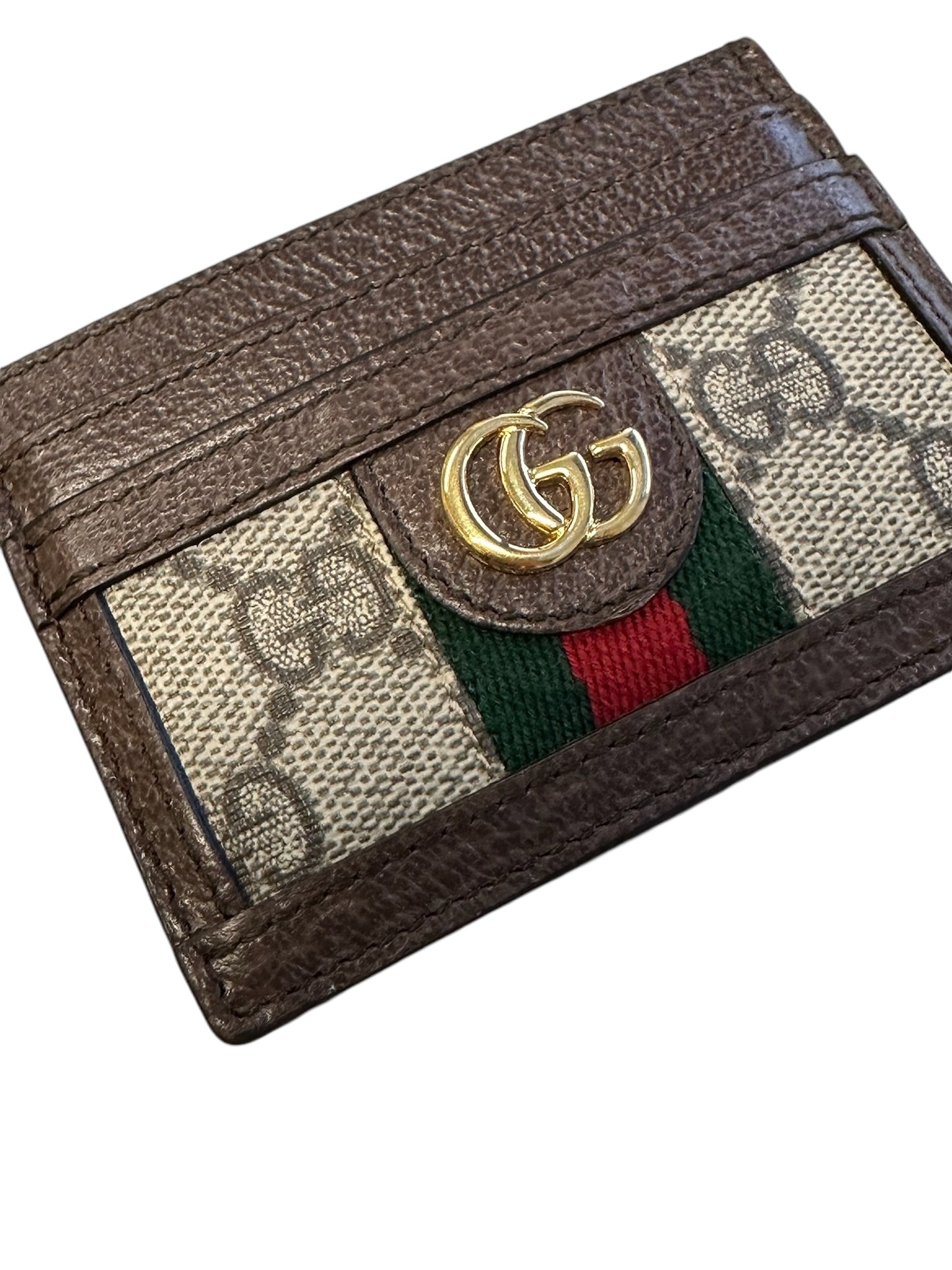 GUCCI - Beige GG Supreme Canvas Ophidia Card Case