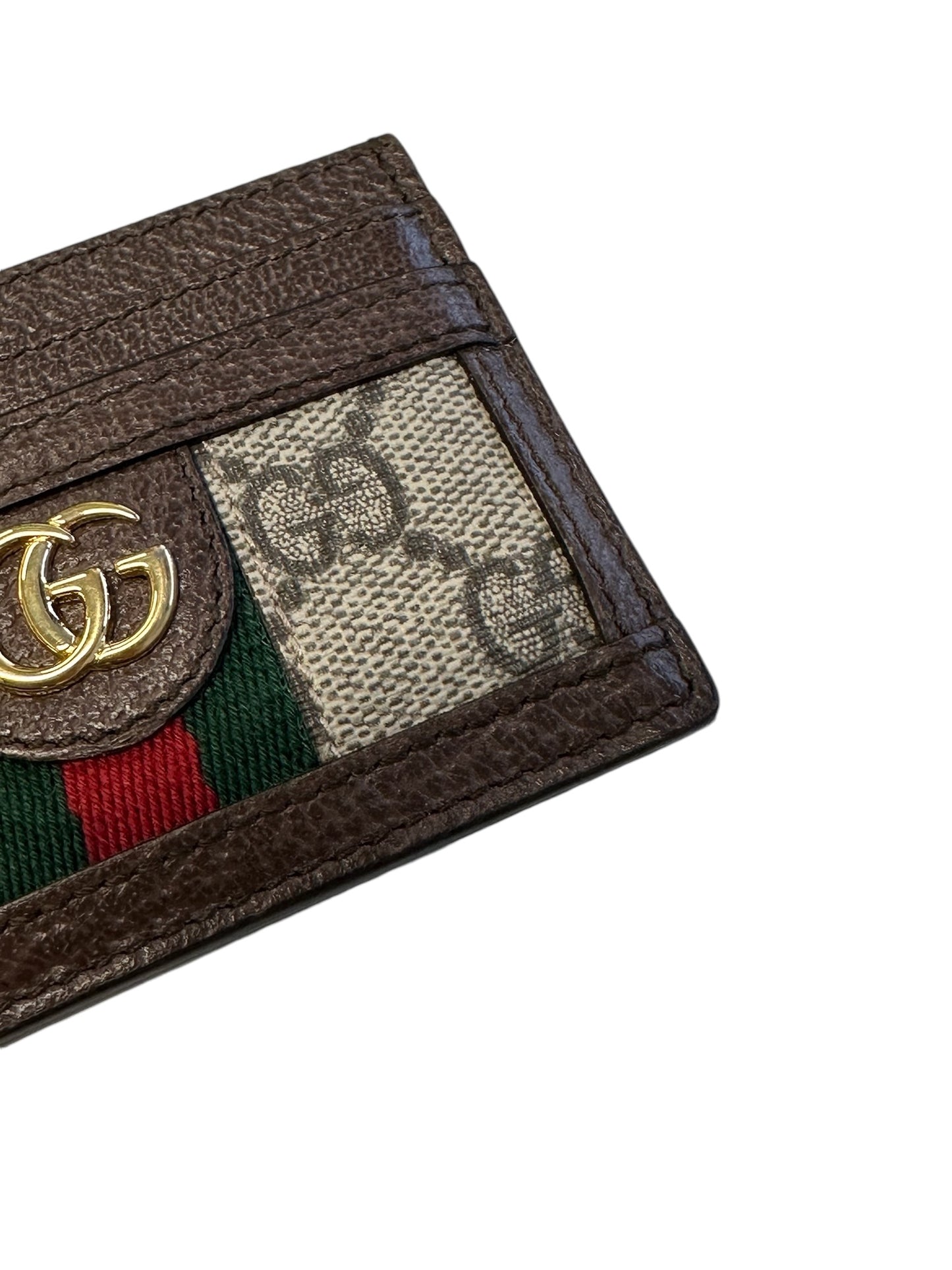 GUCCI - Beige GG Supreme Canvas Ophidia Card Case