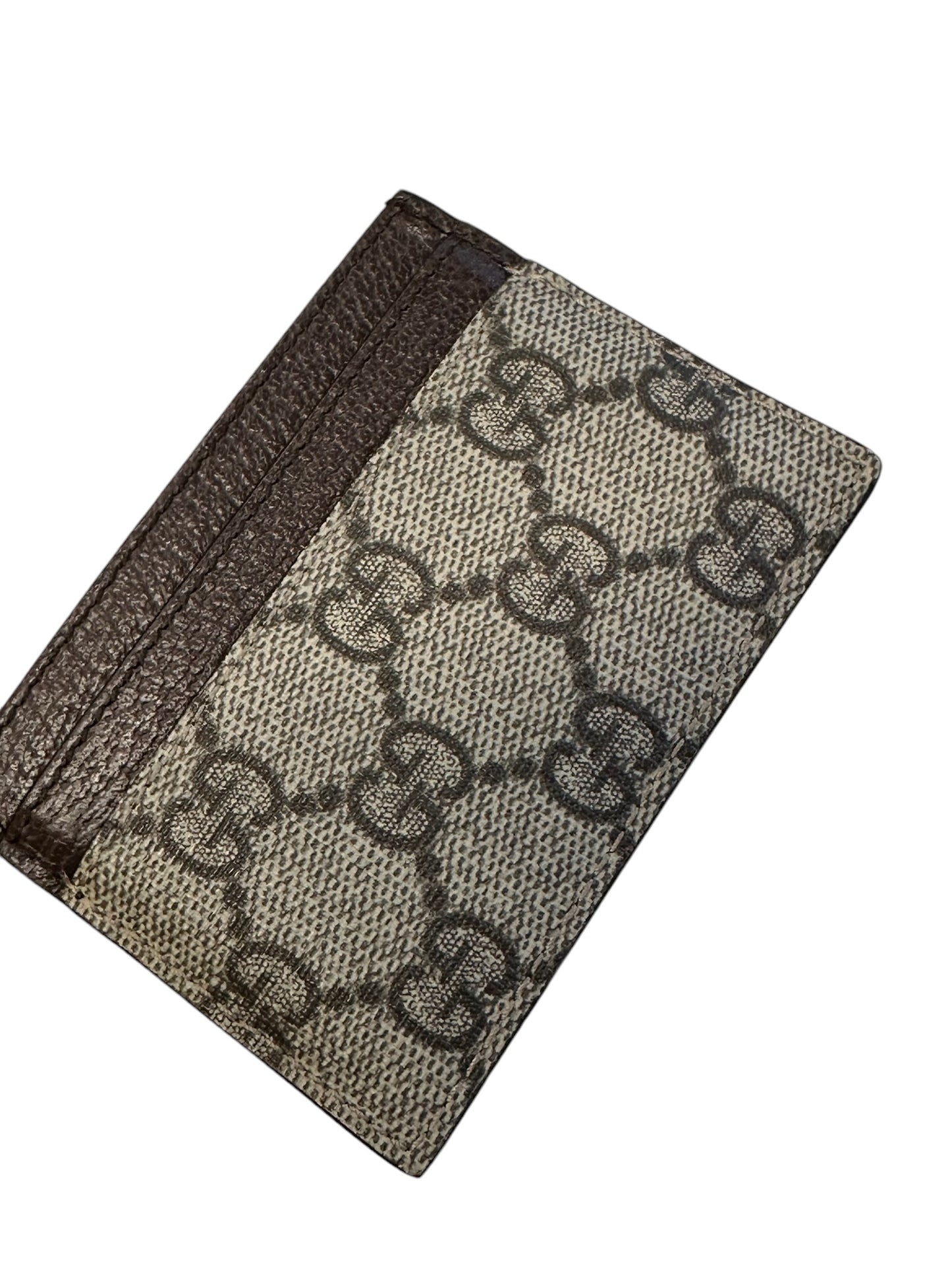 GUCCI - Beige GG Supreme Canvas Ophidia Card Case