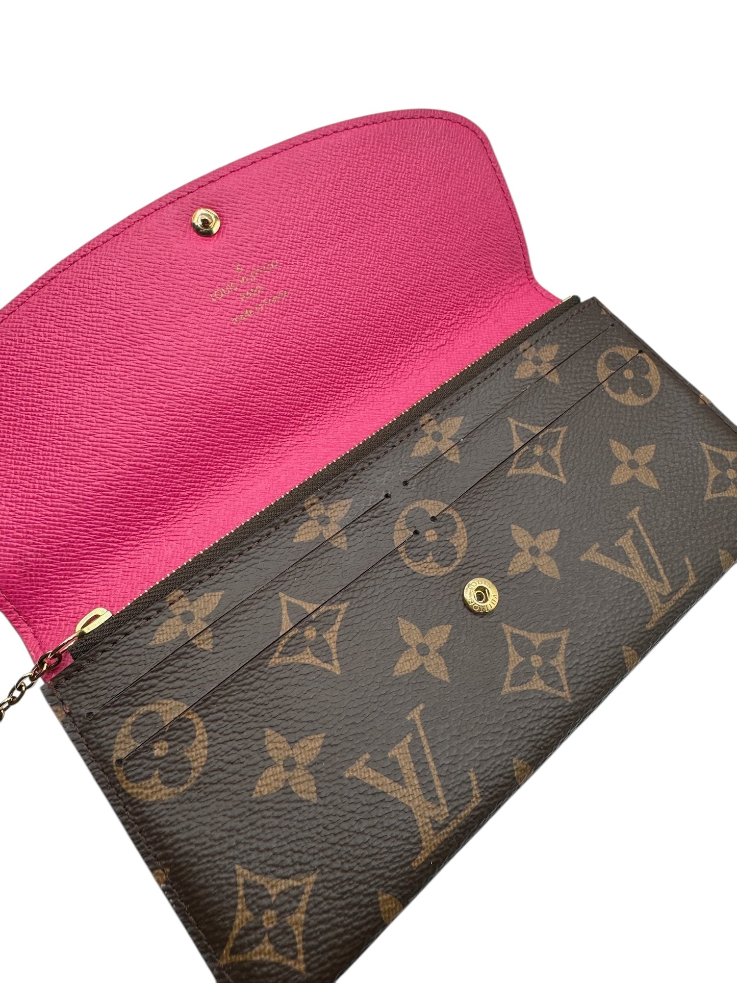 PRE-OWNED LV Pink Ballerine Emilie Flower Monogram Canvas Wallet