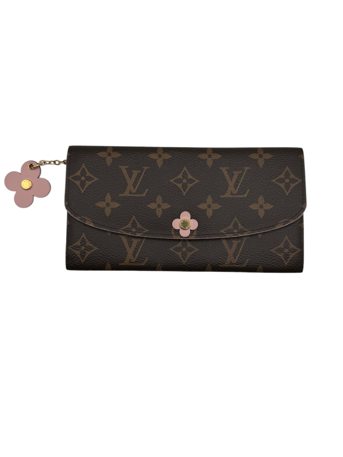 PRE-OWNED LV Pink Ballerine Emilie Flower Monogram Canvas Wallet