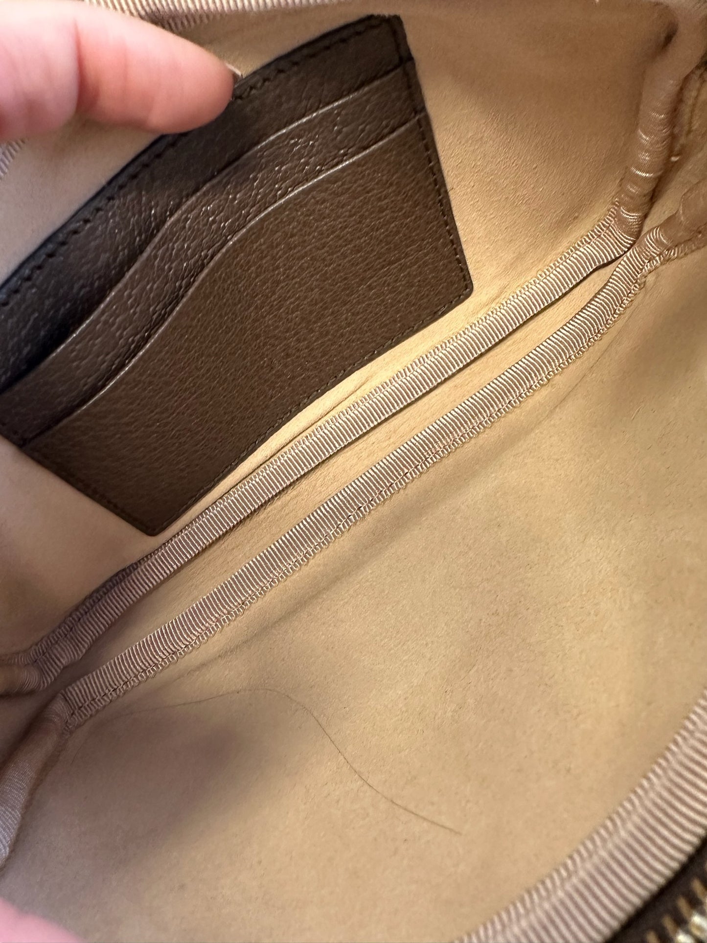 GUCCI - Beige GG Supreme Canvas Mini Ophidia Bag