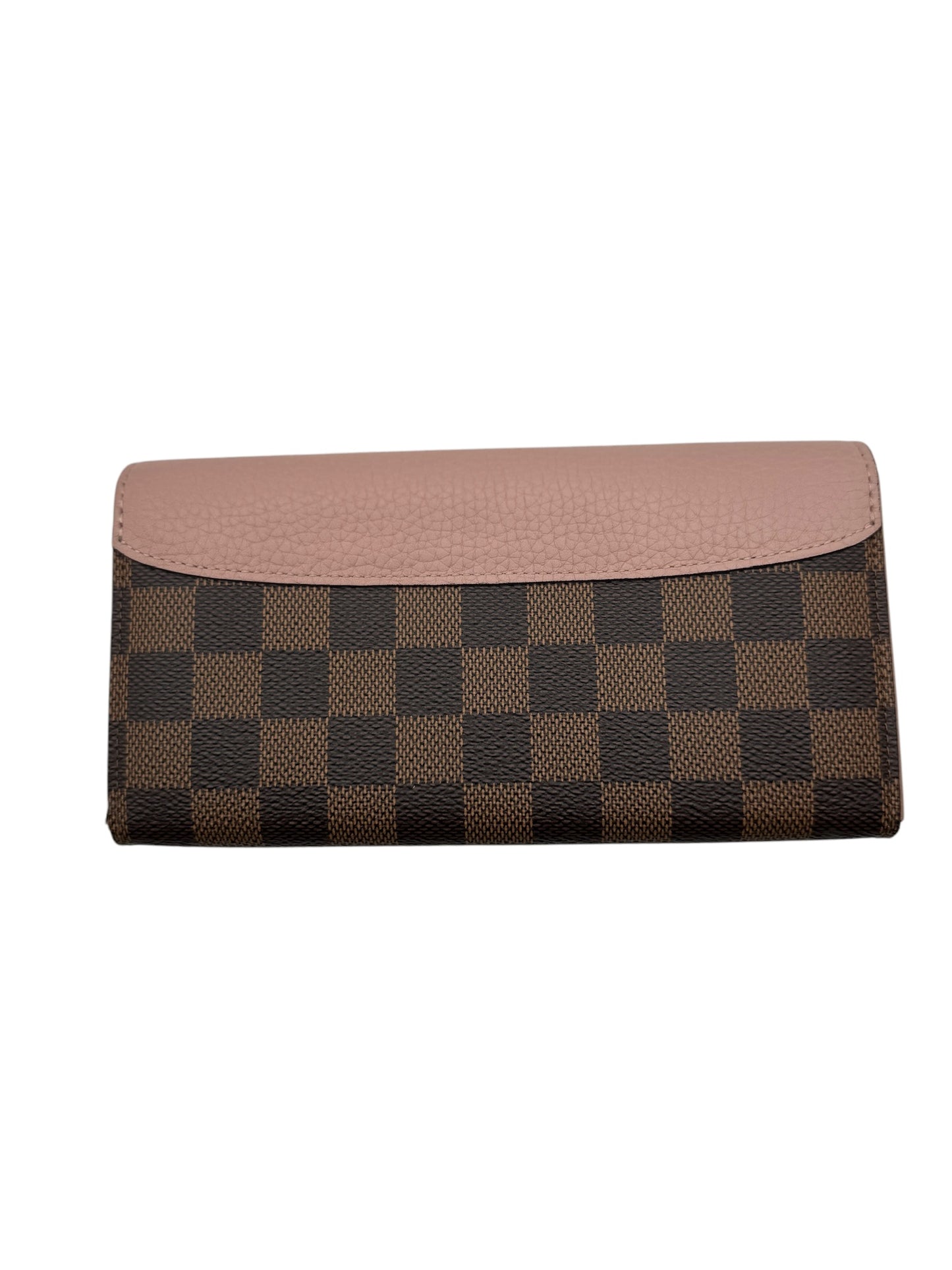 PRE-OWNED LV Pink Ballerine Emilie Damier Ebene Canvas Wallet