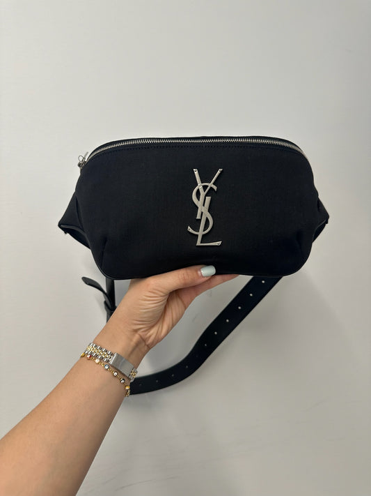 SAINT LAURENT - Classic Monogram Black Belt Bag