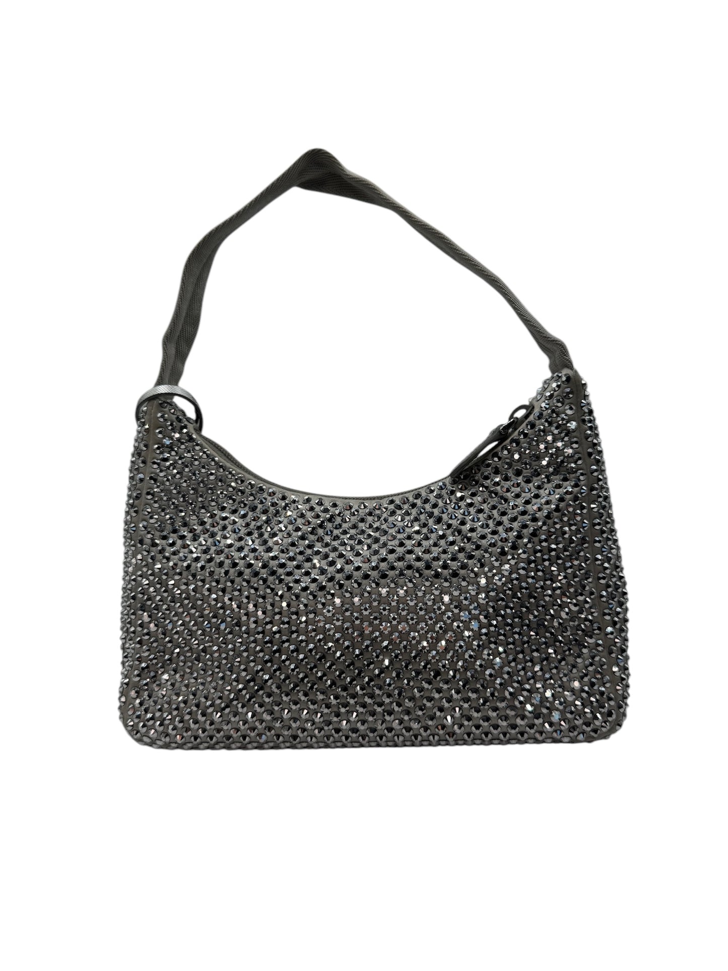 Bolso de hombro tipo hobo Cristals gris reeditado de segunda mano