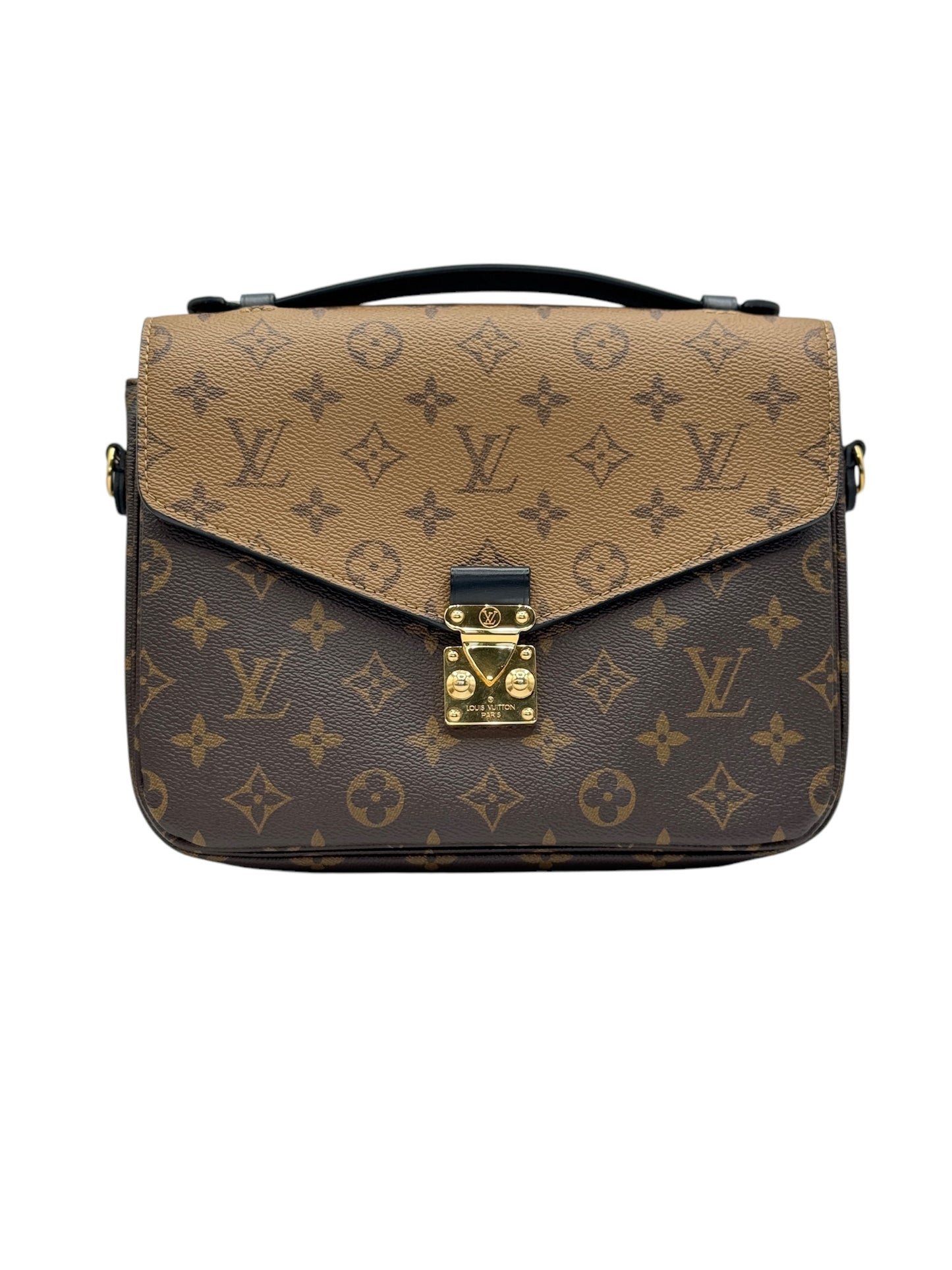 PRE-OWNED LV Pochette Metis Monogram Reverse Canvas Satchel Crossbody Bag