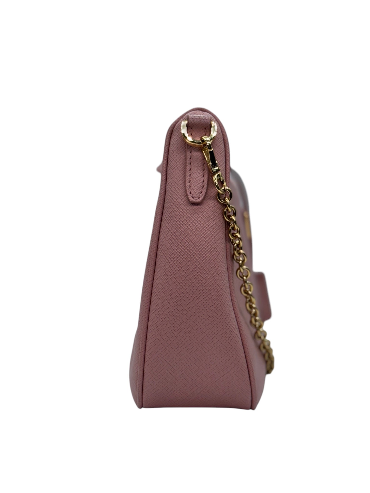 PRE-OWNED Re-Edition Pink Saffiano Leather Crossbody Bag
