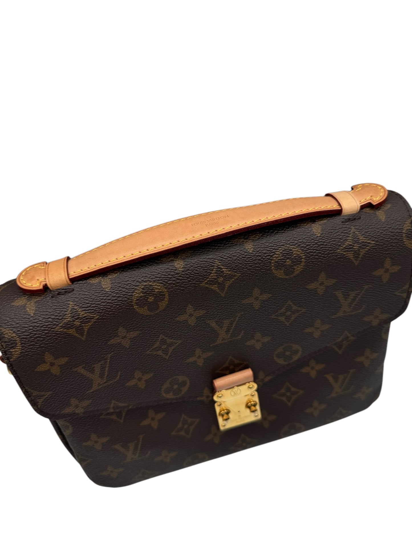 PRE-OWNED LV Monogram Canvas Pochette Metis Satchel Crossbody Bag