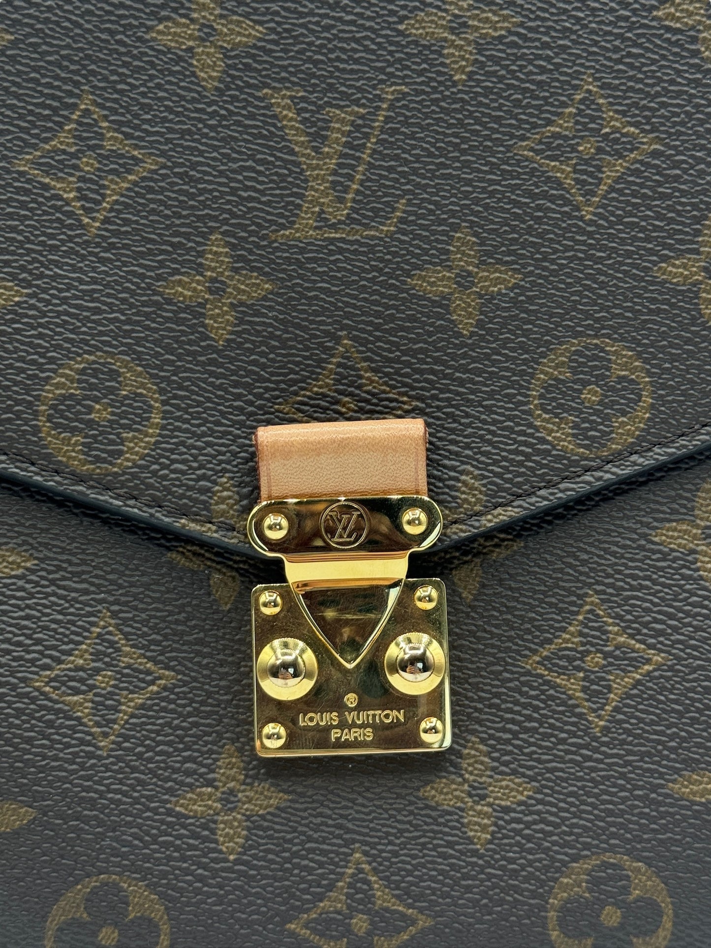 PRE-OWNED LV Monogram Canvas Pochette Metis Satchel Crossbody Bag