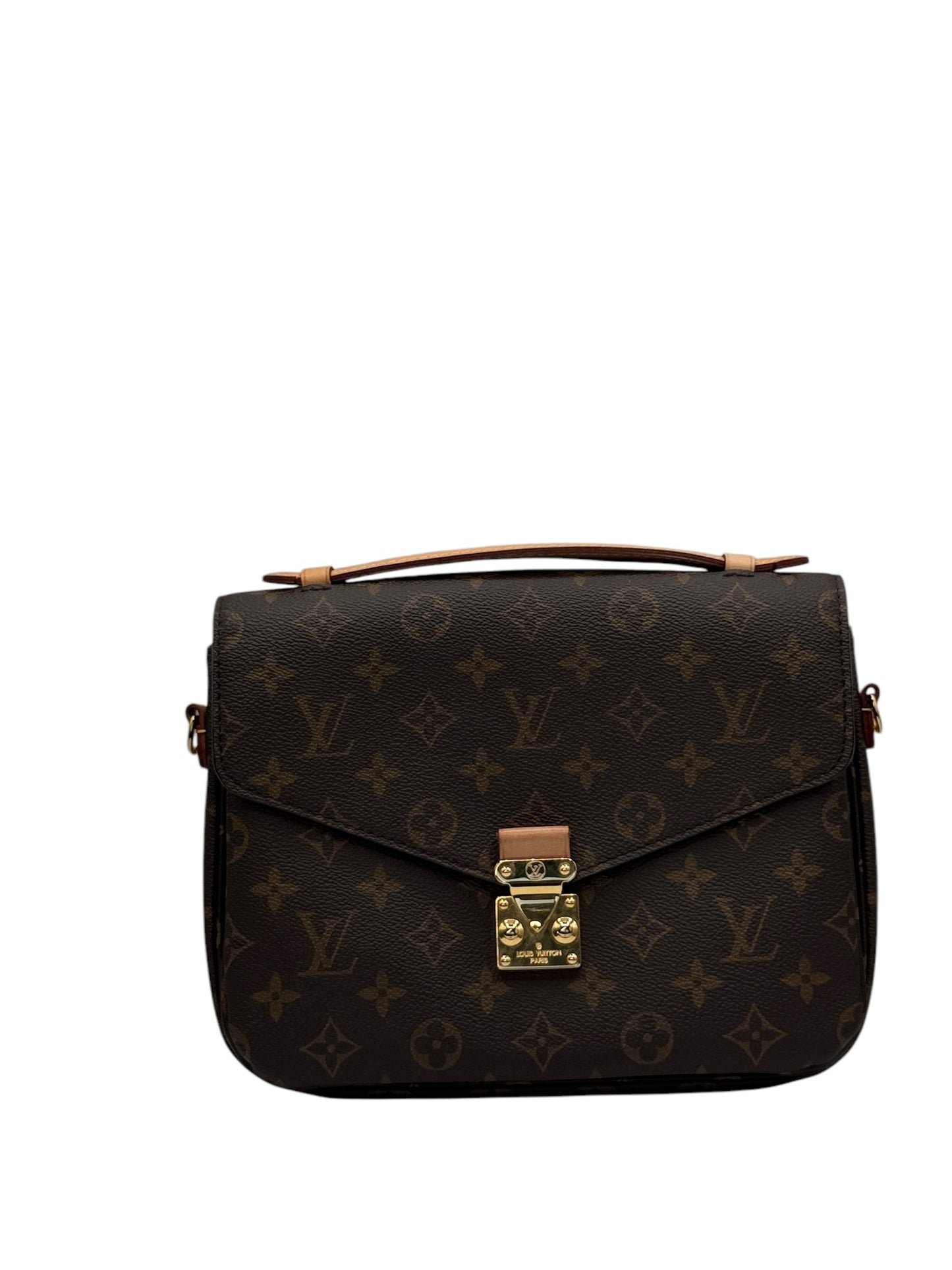 PRE-OWNED LV Monogram Canvas Pochette Metis Satchel Crossbody Bag