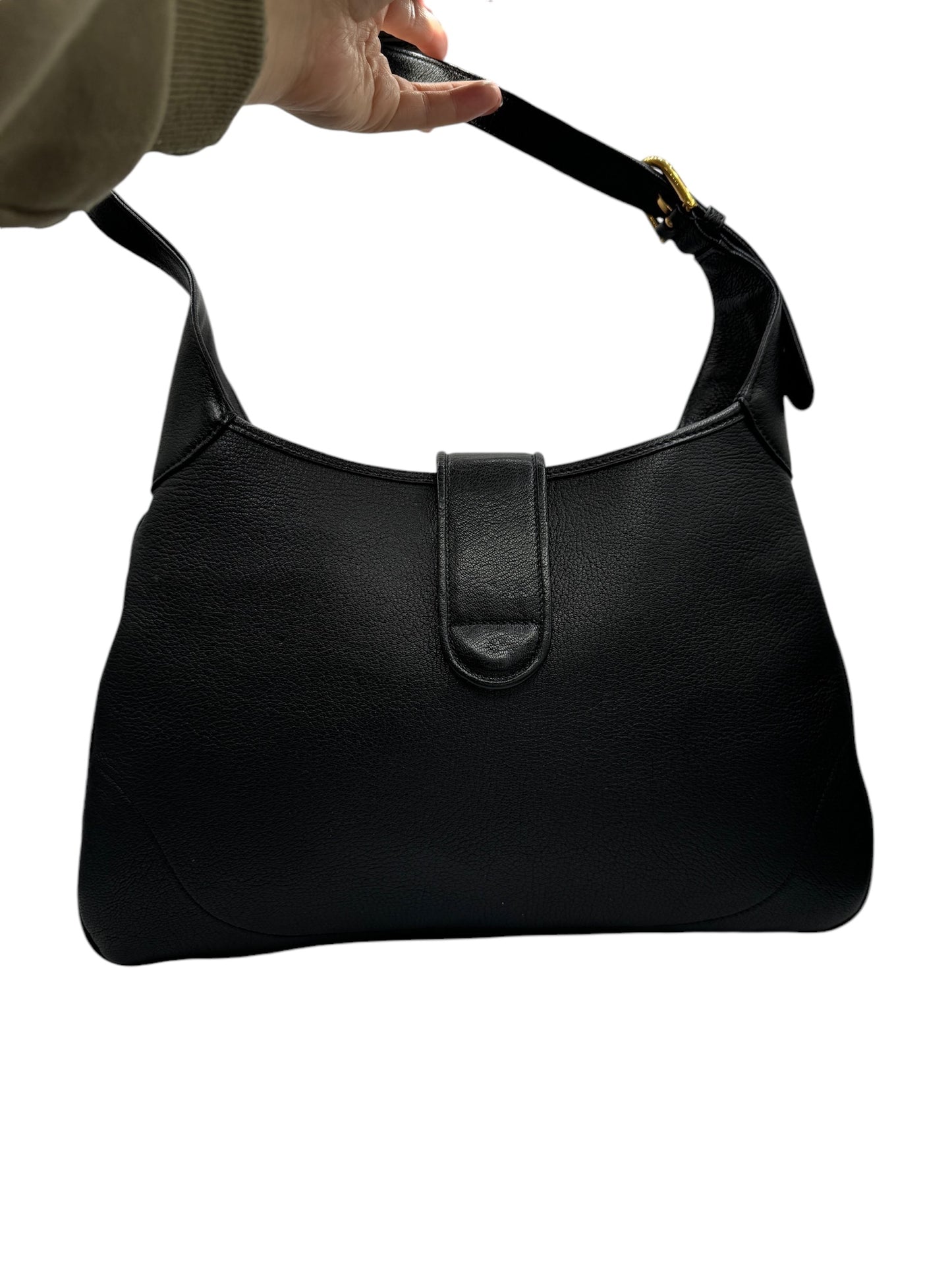 Bolso de hombro Aphrodite mediano de cuero negro USADO