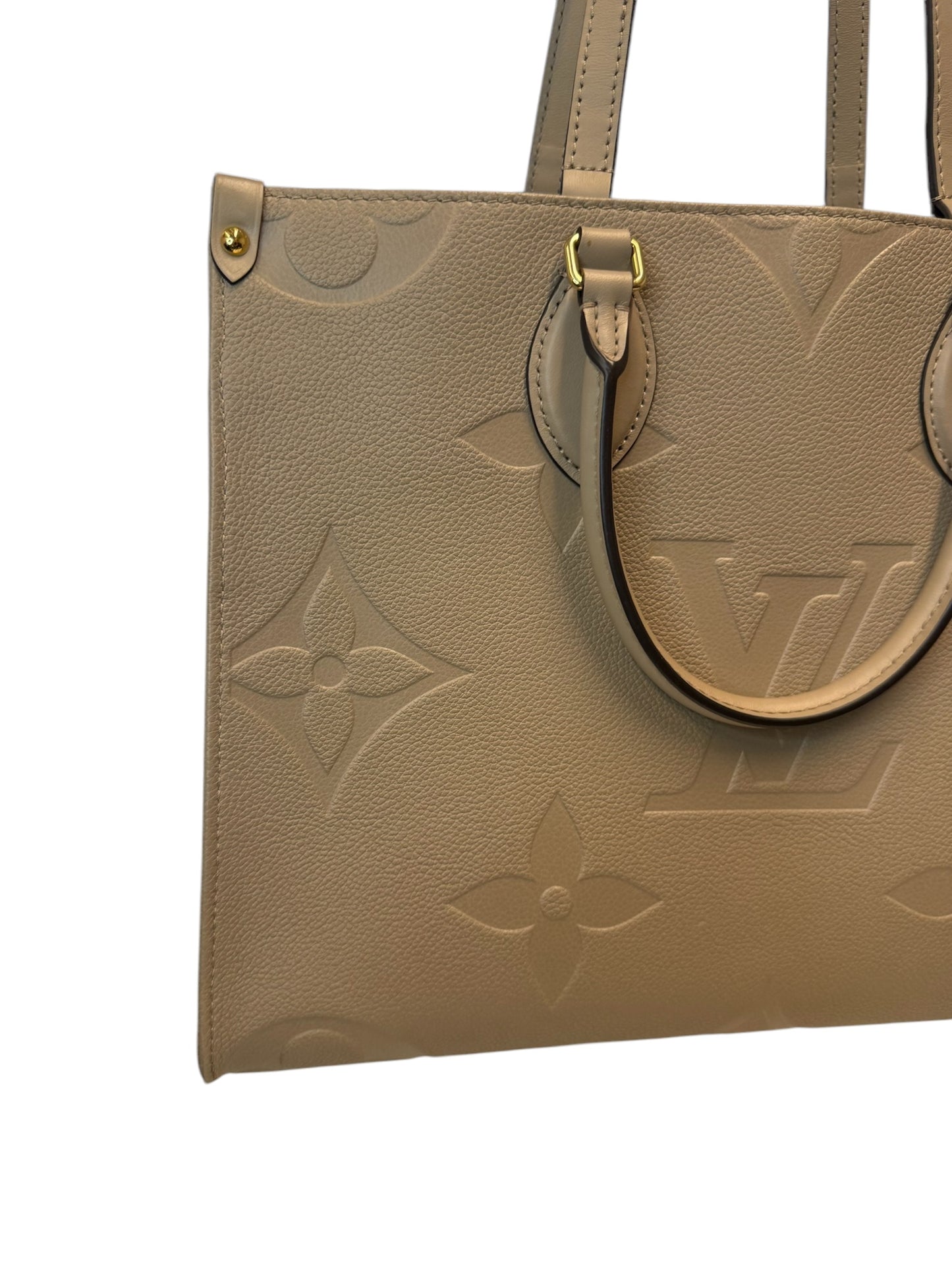 PRE-OWNED LV Tourterelle Monogram Empreinte Giant Onthego MM