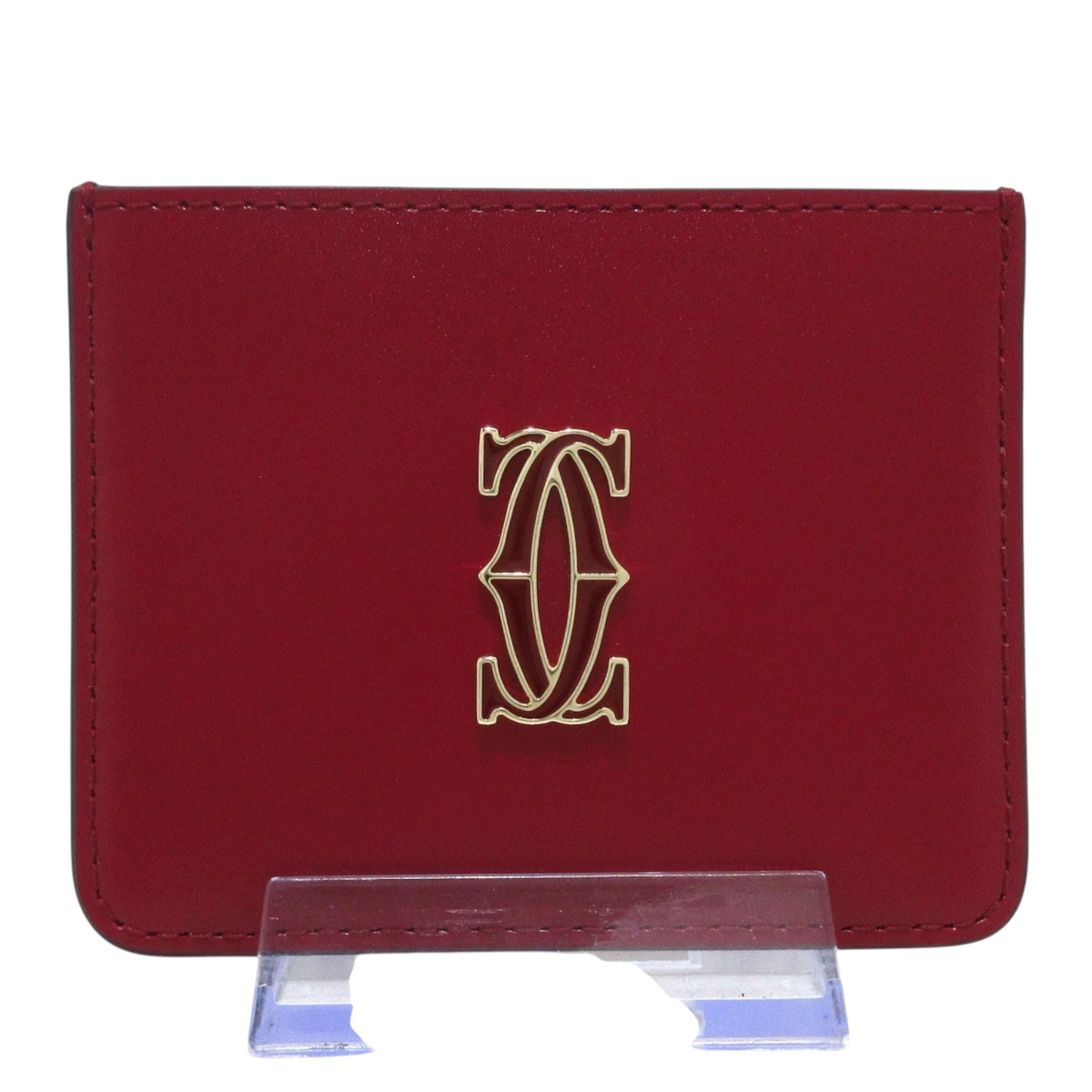 Estuche para tarjetas C de C de segunda mano en piel burdeos