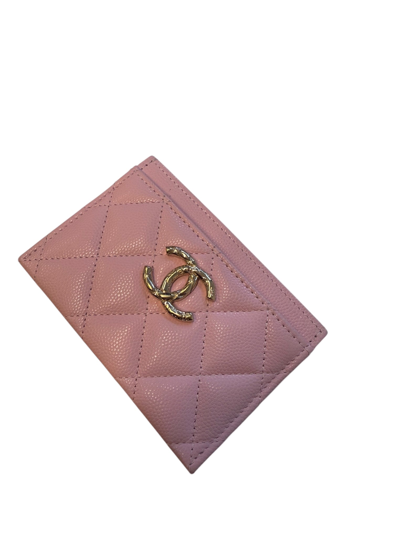 Estuche para tarjetas CC Classic con acolchado de color rosa de segunda mano