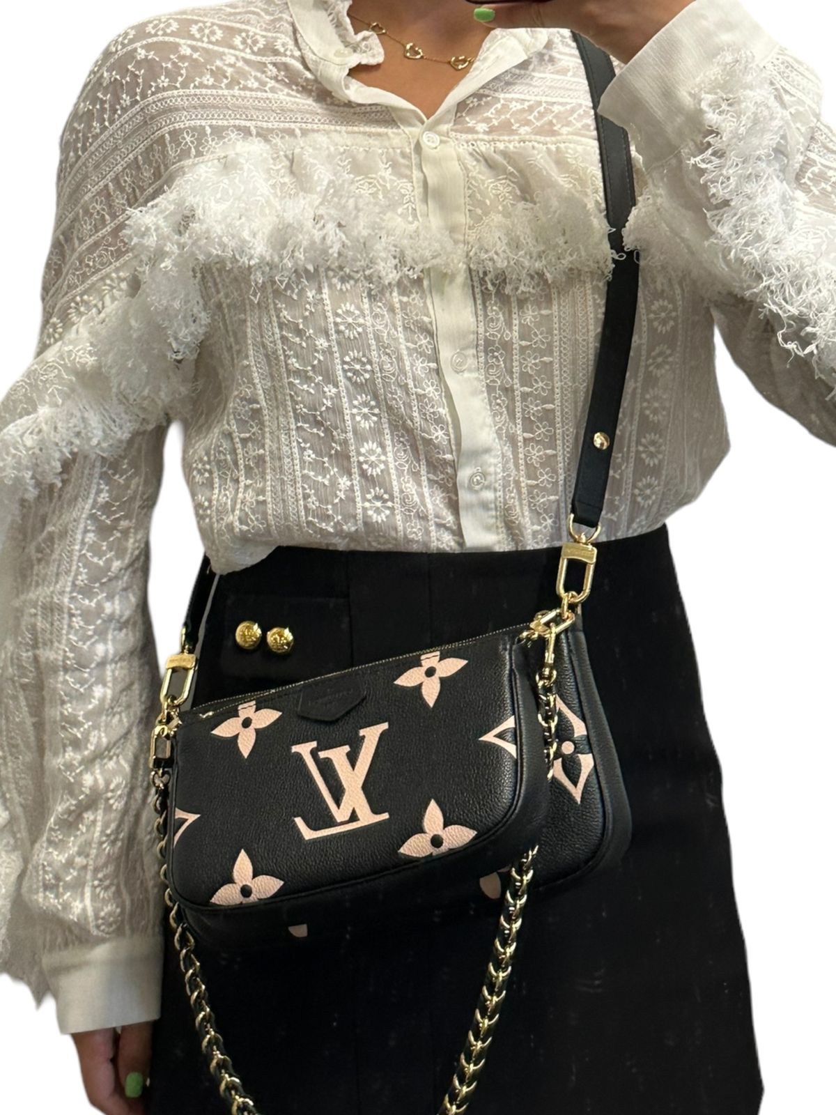 LOUIS VUITTON - Empreinte Monogram Multi Pochette Accessories Black Beige