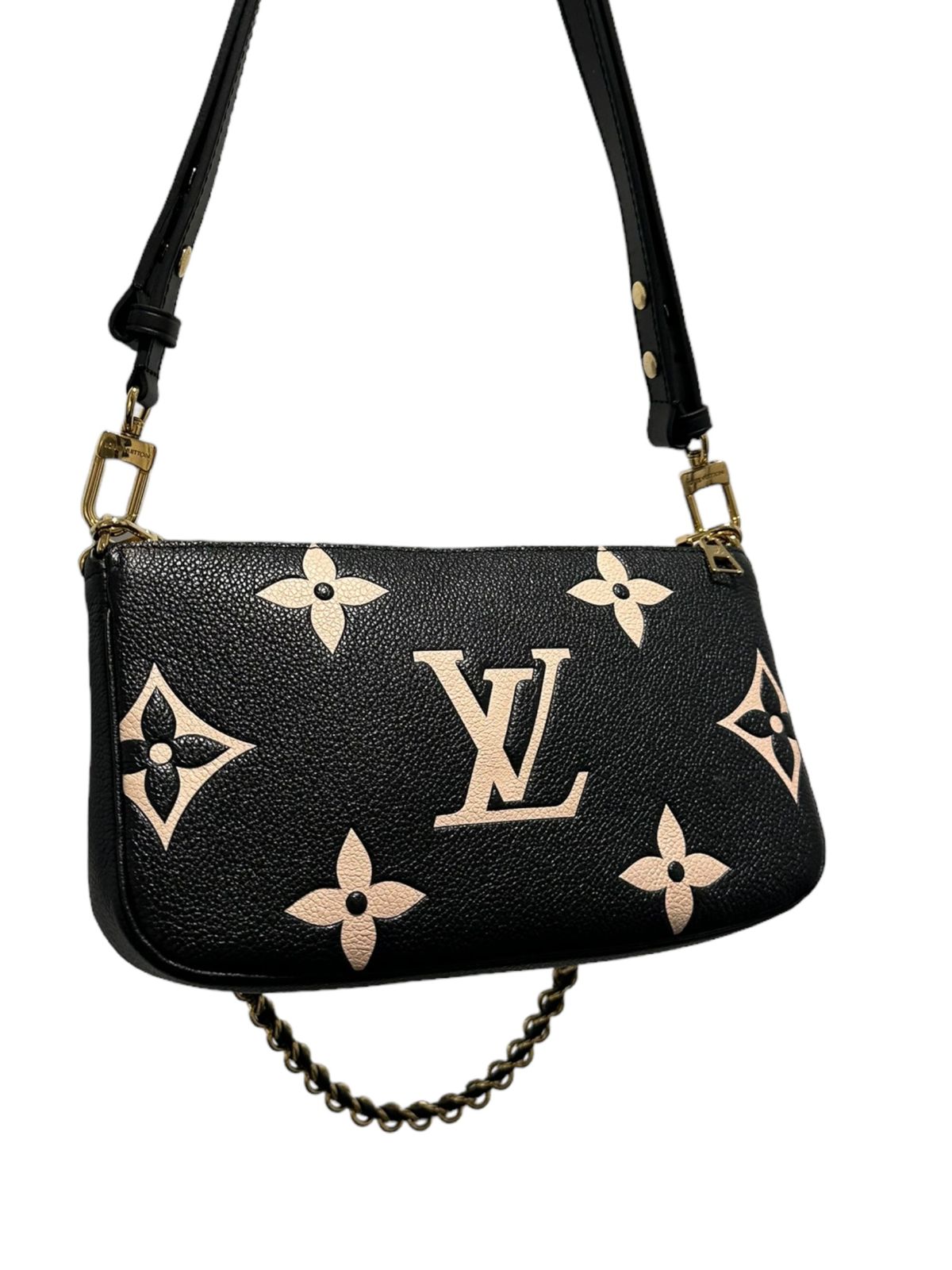 LOUIS VUITTON - Empreinte Monogram Multi Pochette Accessories Black Beige