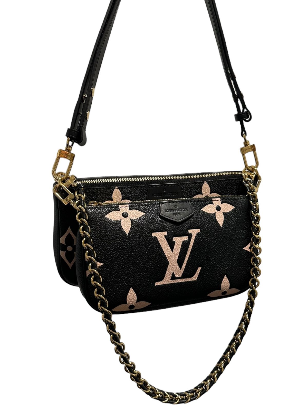 LOUIS VUITTON - Empreinte Monogram Multi Pochette Accessories Black Beige