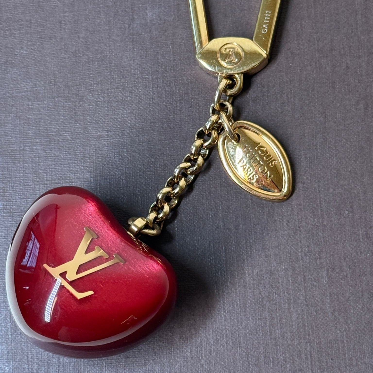 PRE-OWNED LV Cherry Bag Charm