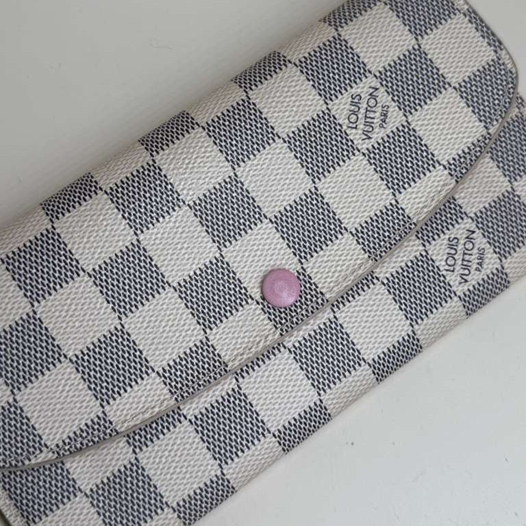 PRE-OWNED Damier Azur Emilie Wallet