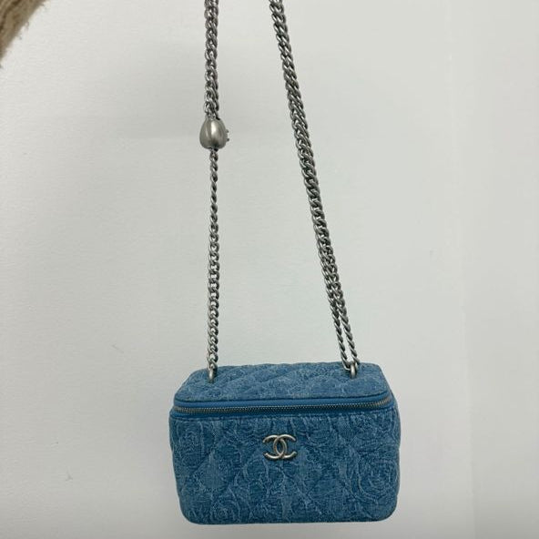 PRE-OWNED CC Vanity Chanel Denim Shoulder Bag