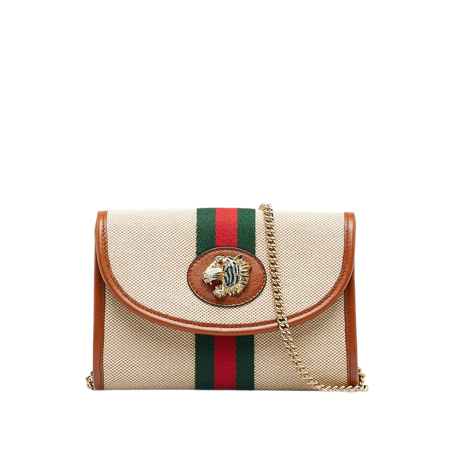 GUCCI - Mini Rajah Web Chain Crossbody Bag