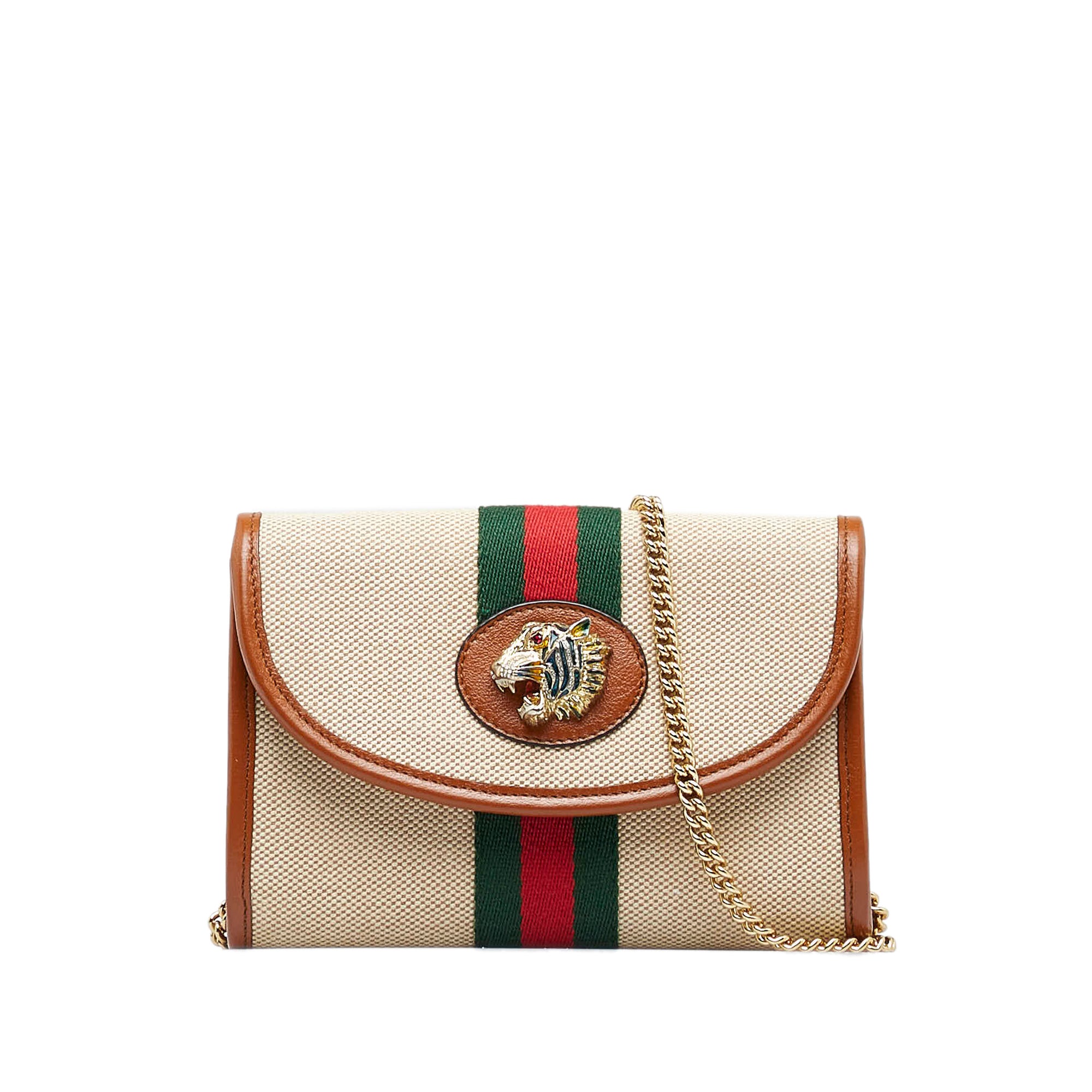 GUCCI - Bolso bandolera con cadena y diseño de red Rajah Mini