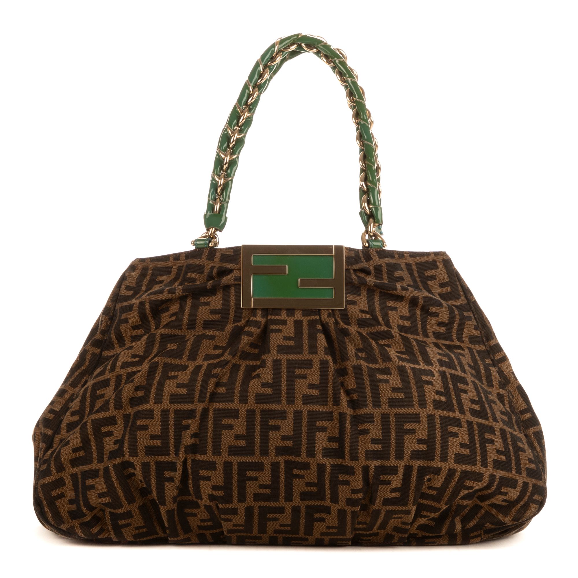 PRE-OWNED Brown Mia Zucca Canvas Tote Bag