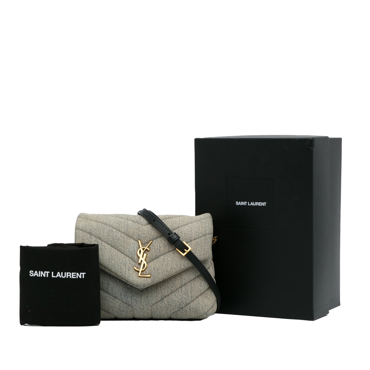 SAINT LAURENT - Denim Toy Loulou Crossbody