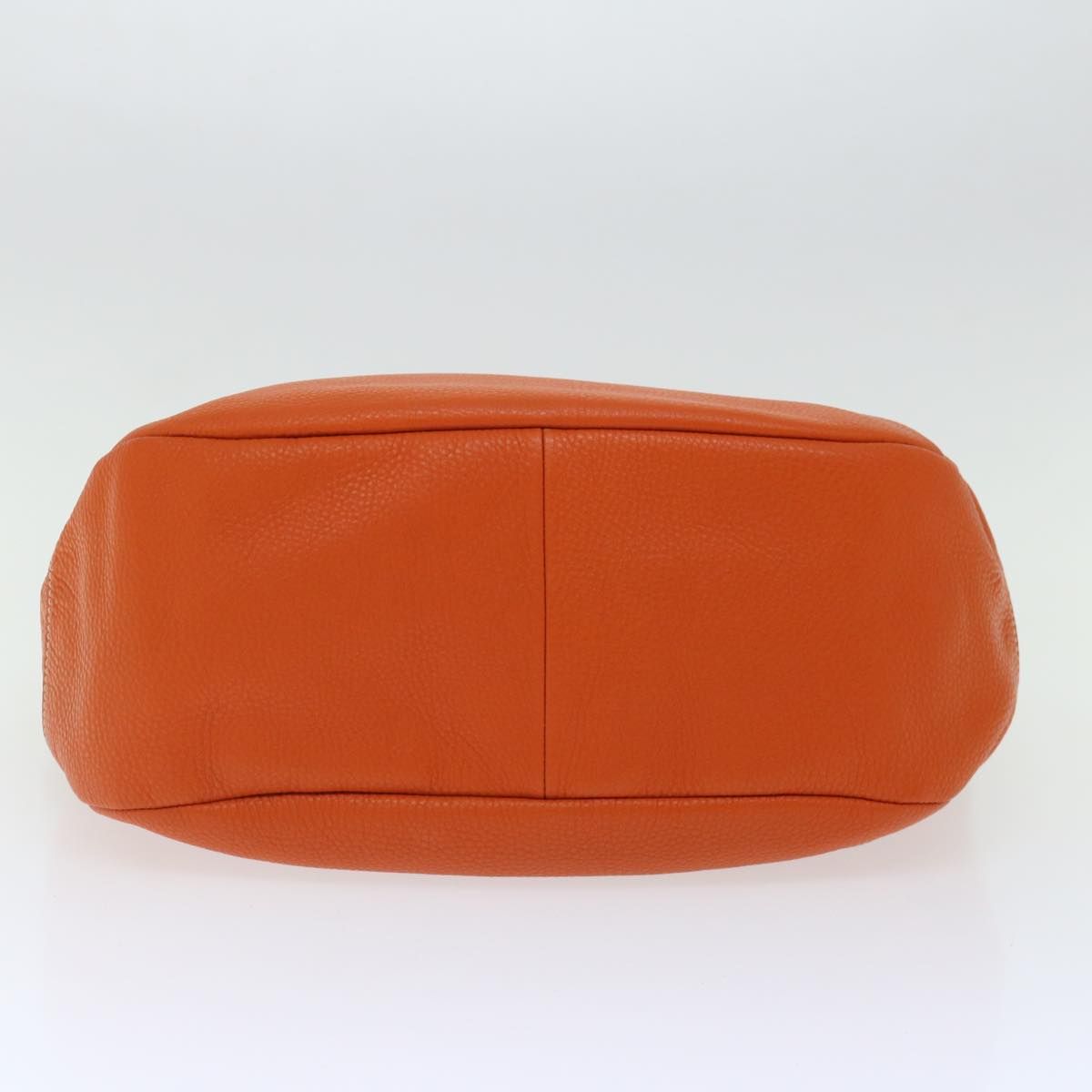 Bolso de hombro de piel Auth naranja de segunda mano