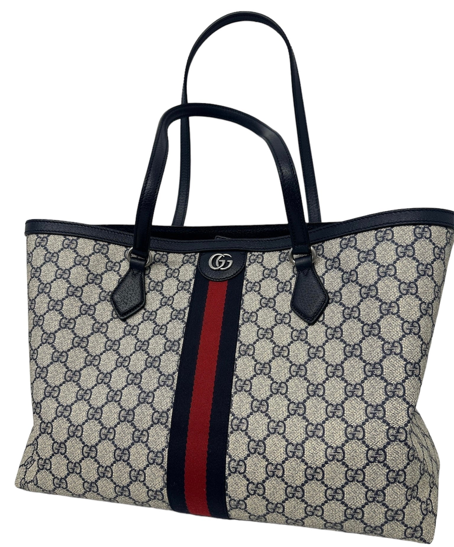 GUCCI - Bolso de mano mediano Ophidia GG Supreme en azul beige
