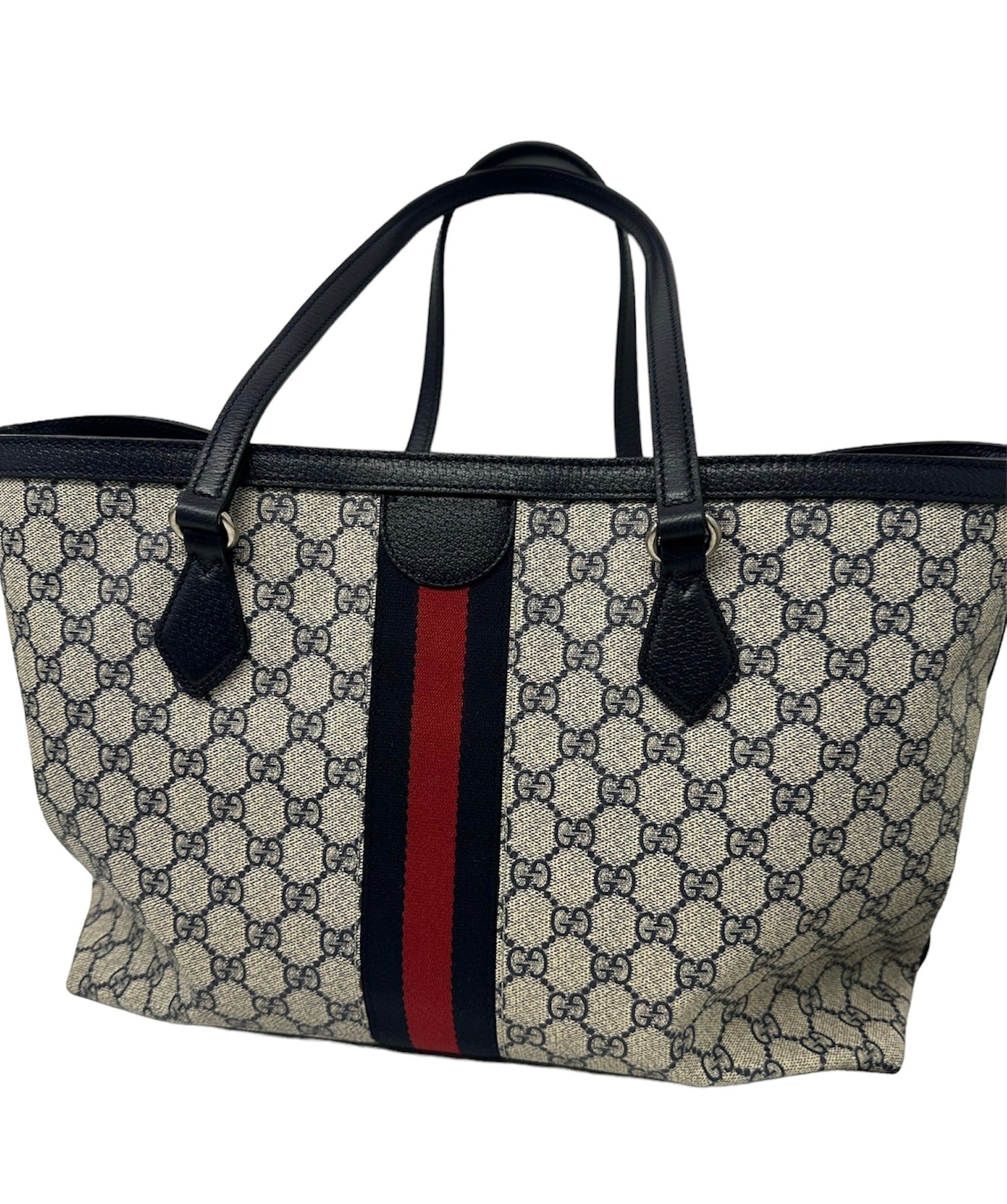 GUCCI - Bolso de mano mediano Ophidia GG Supreme en azul beige