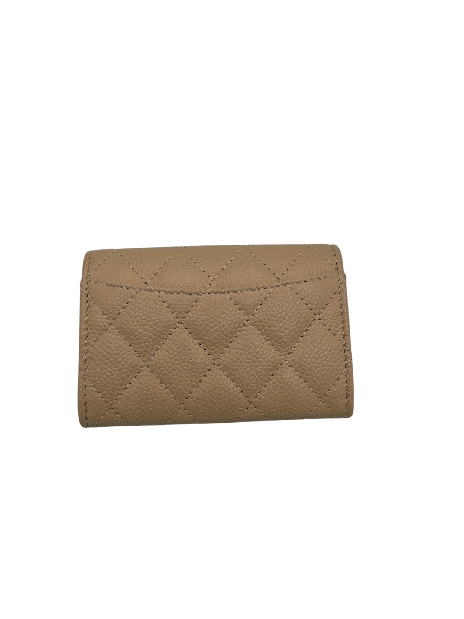 Estuche para tarjetas CC Classic Flap de segunda mano, acolchado, caviar