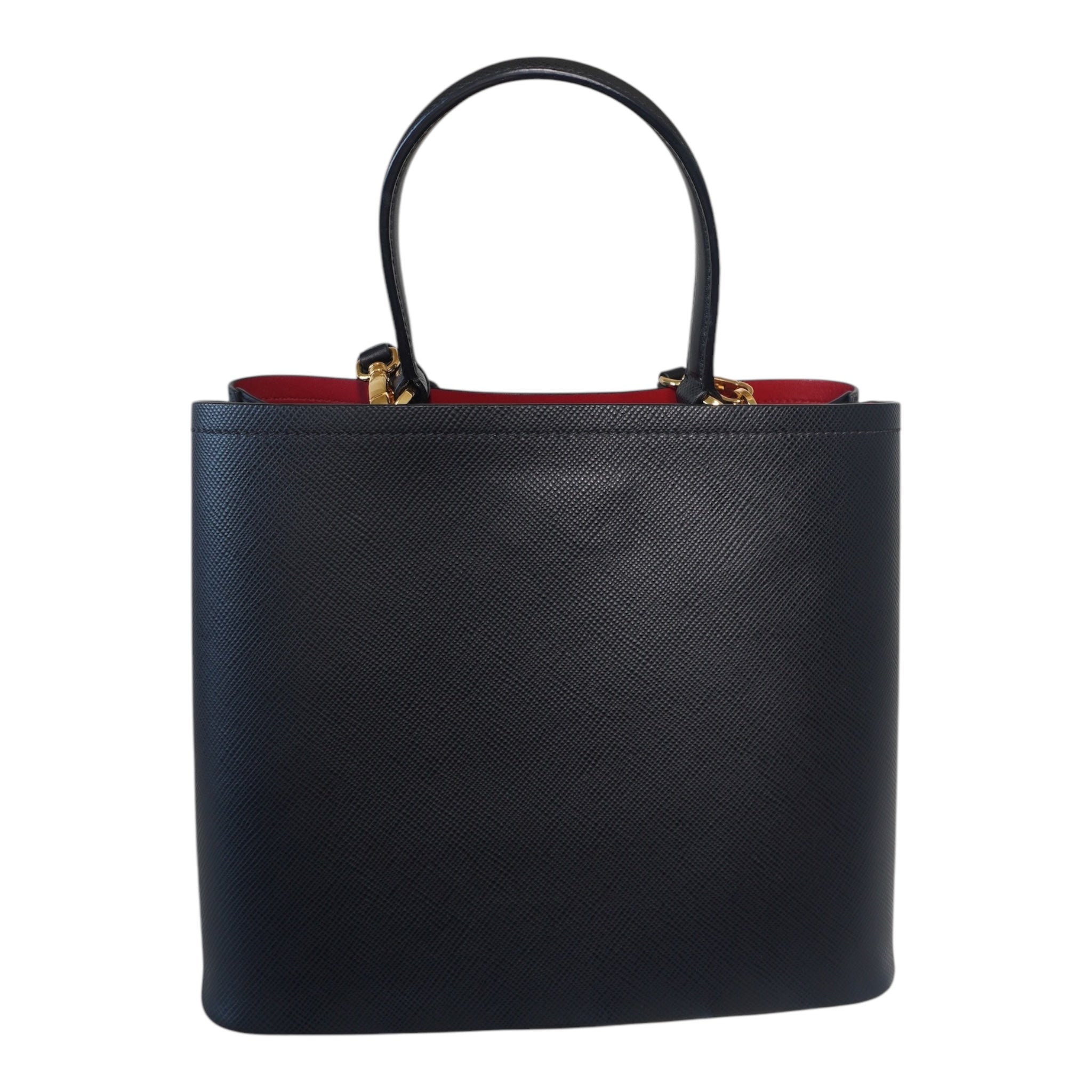 PRE-OWNED Black Saffiano Leather Panier Bucket Shoulder Bag