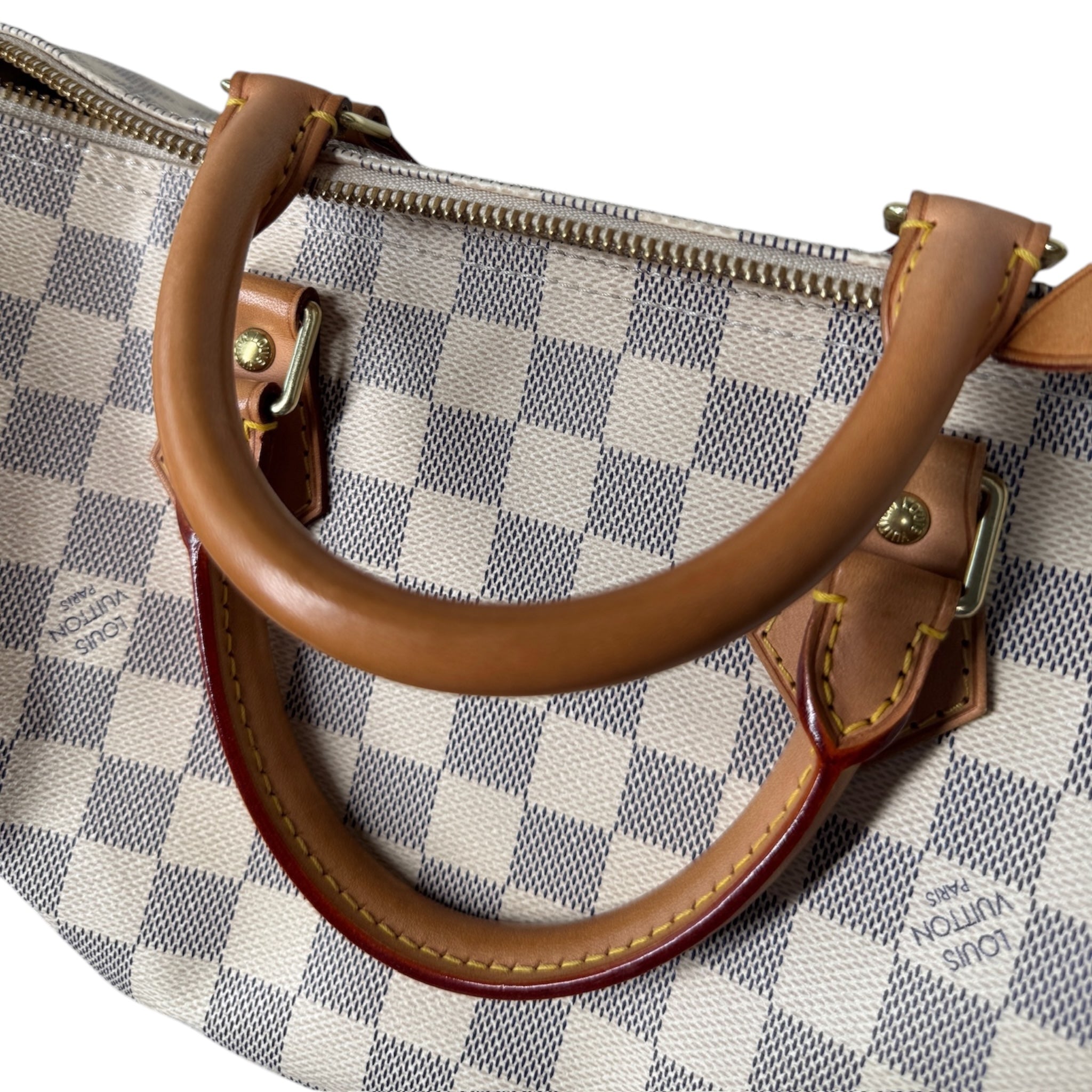 PRE-OWNED LV Damier Azur Speedy 30 Handbag