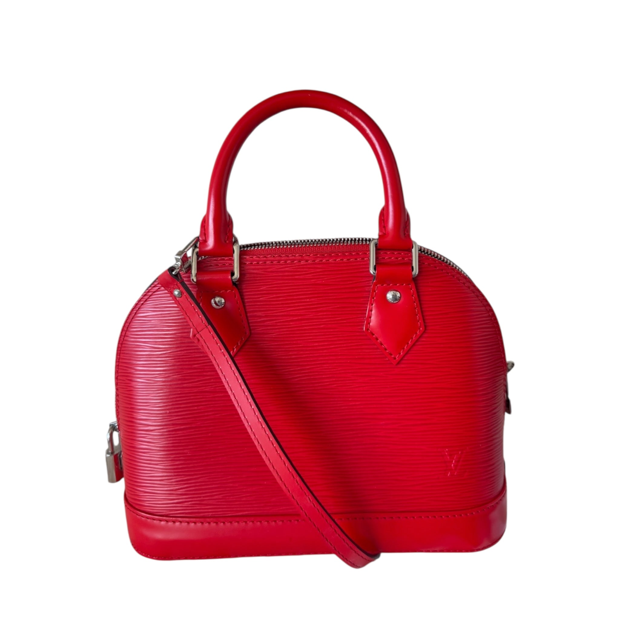 PRE-OWNED LV Red Alma Handbag Epi Leather BB Crossbody Bag