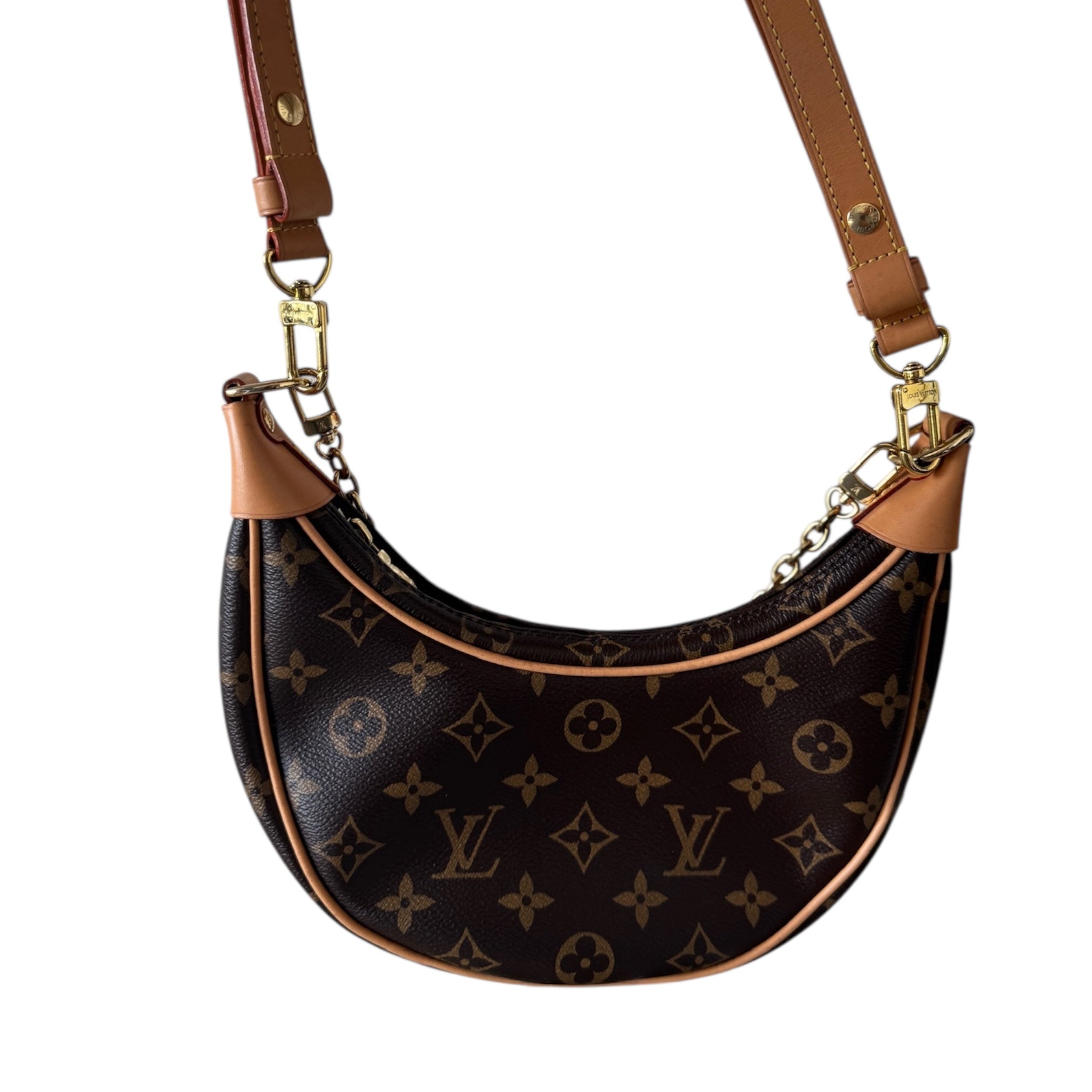 Bolso de mano LV Loop de lona con monograma de segunda mano
