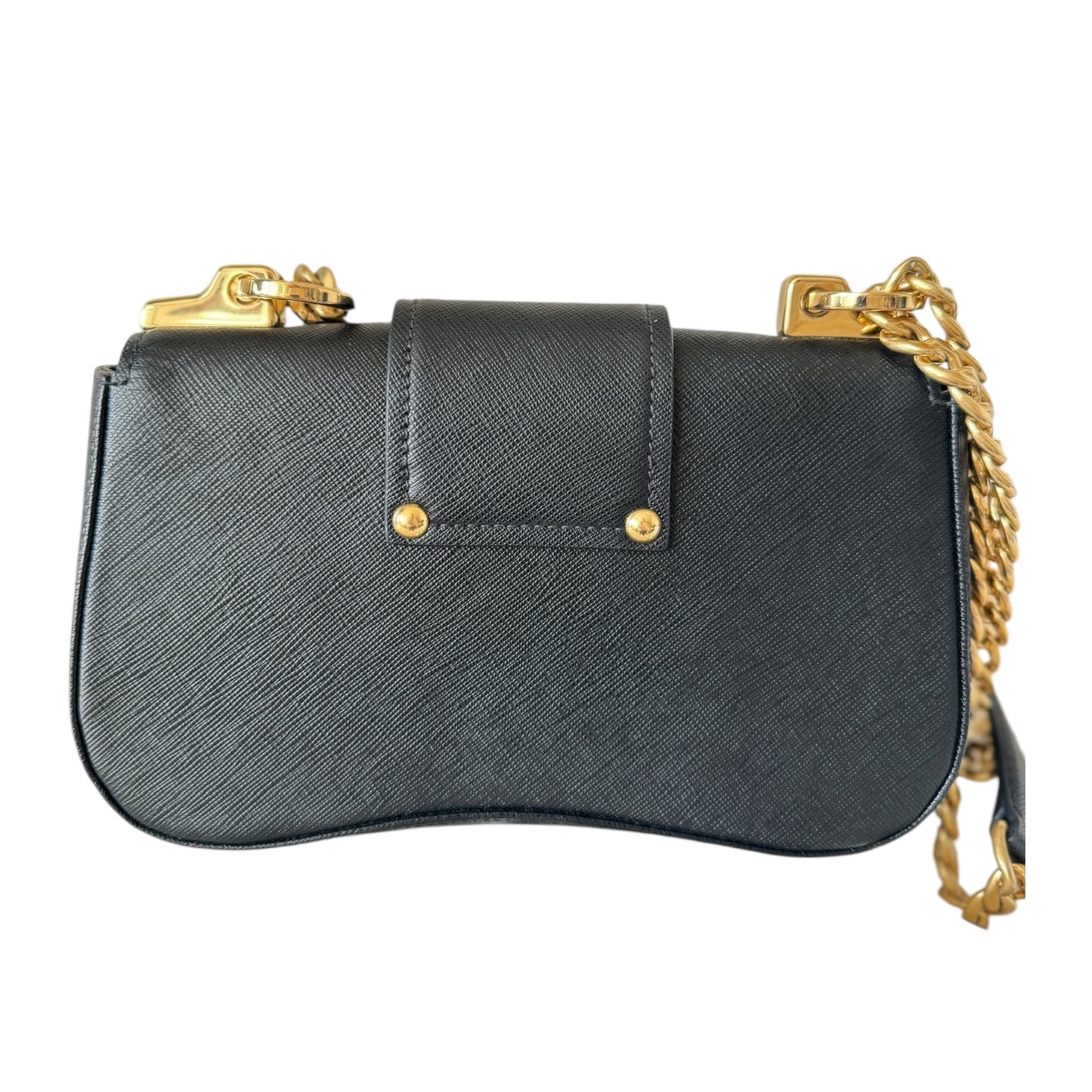 PRE-OWNED Black Sidonie Grained Leather Shoulder Bag