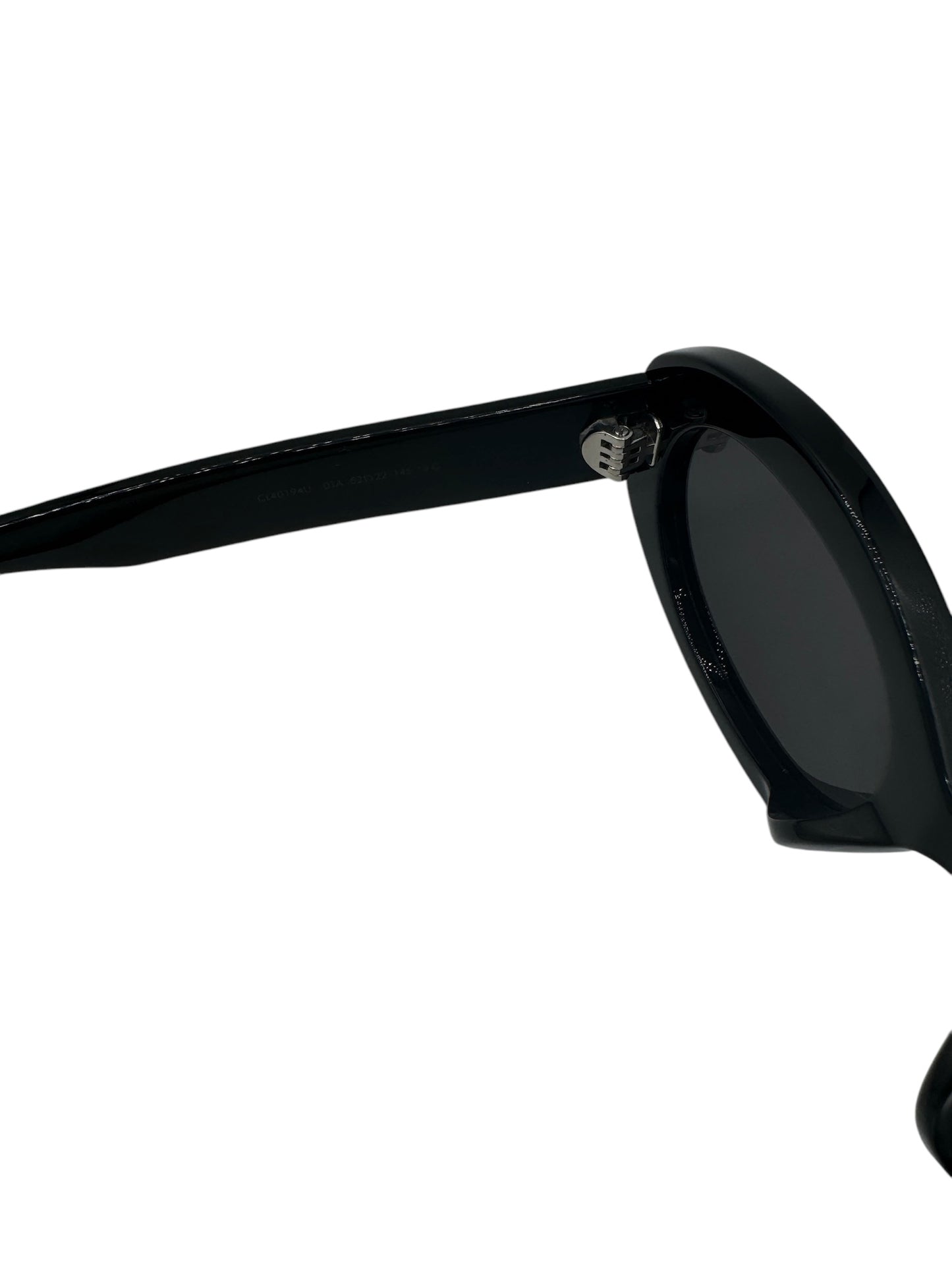 PRE-OWNED Triomphe Black Rounded Sunglasses