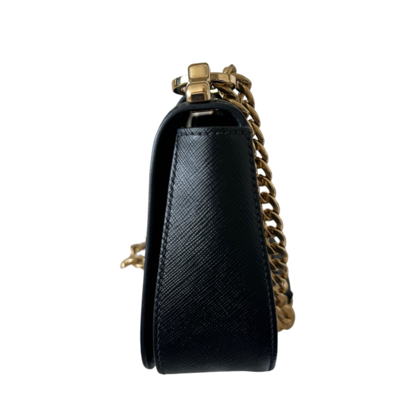 PRE-OWNED Black Sidonie Grained Leather Shoulder Bag