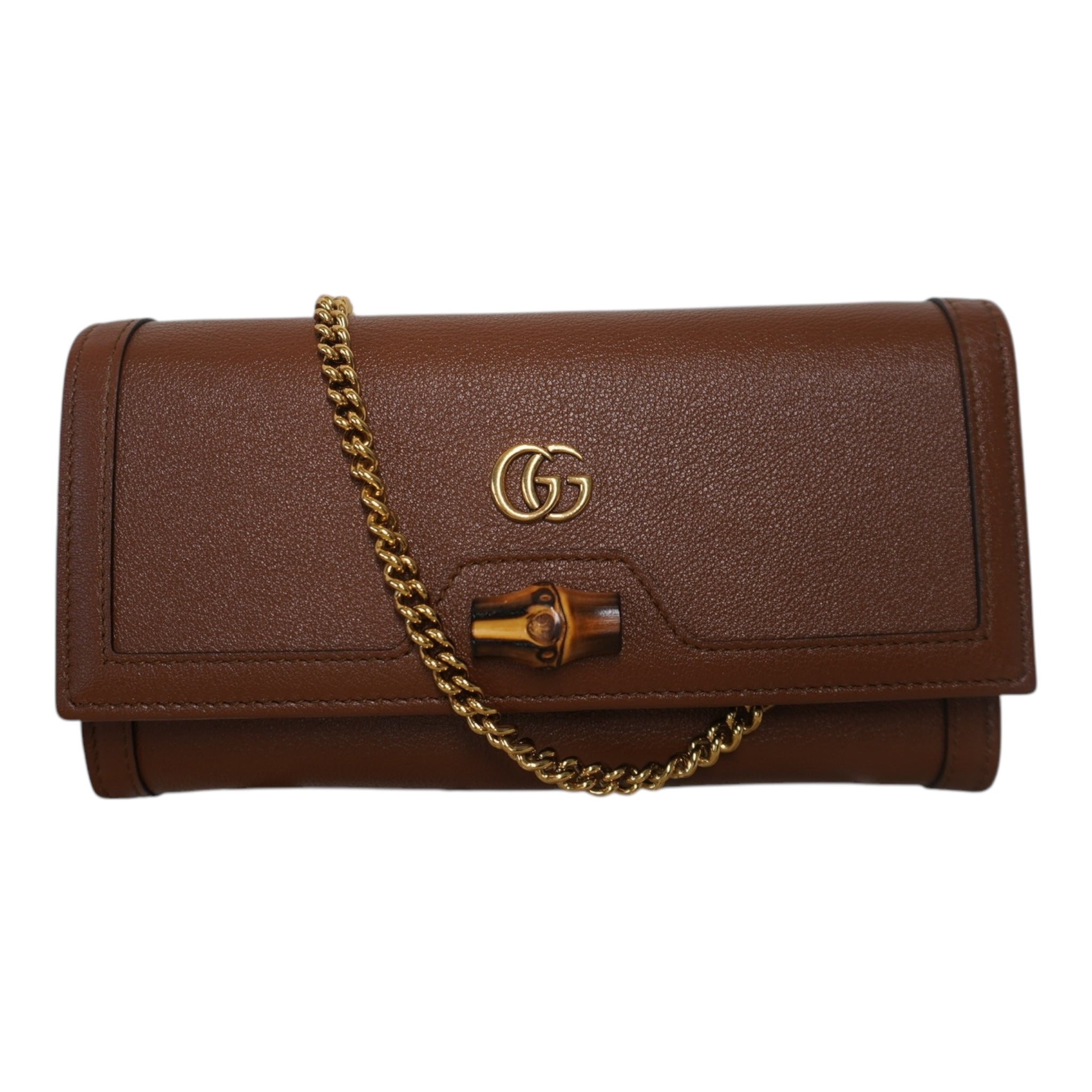 Cartera Diana de bambú GG de segunda mano con cadena