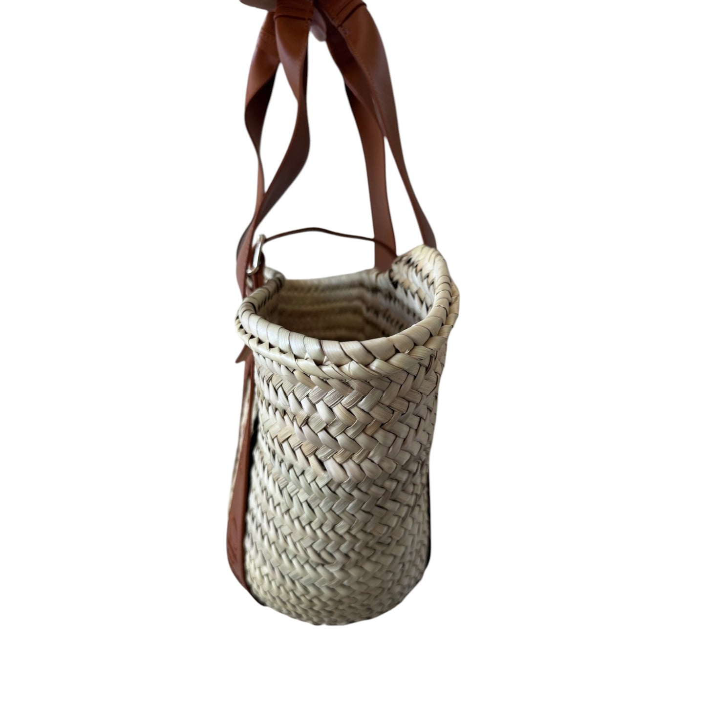 PRE-OWNED x Mifuko Woody Tote Raffia Large Shoulder Bag