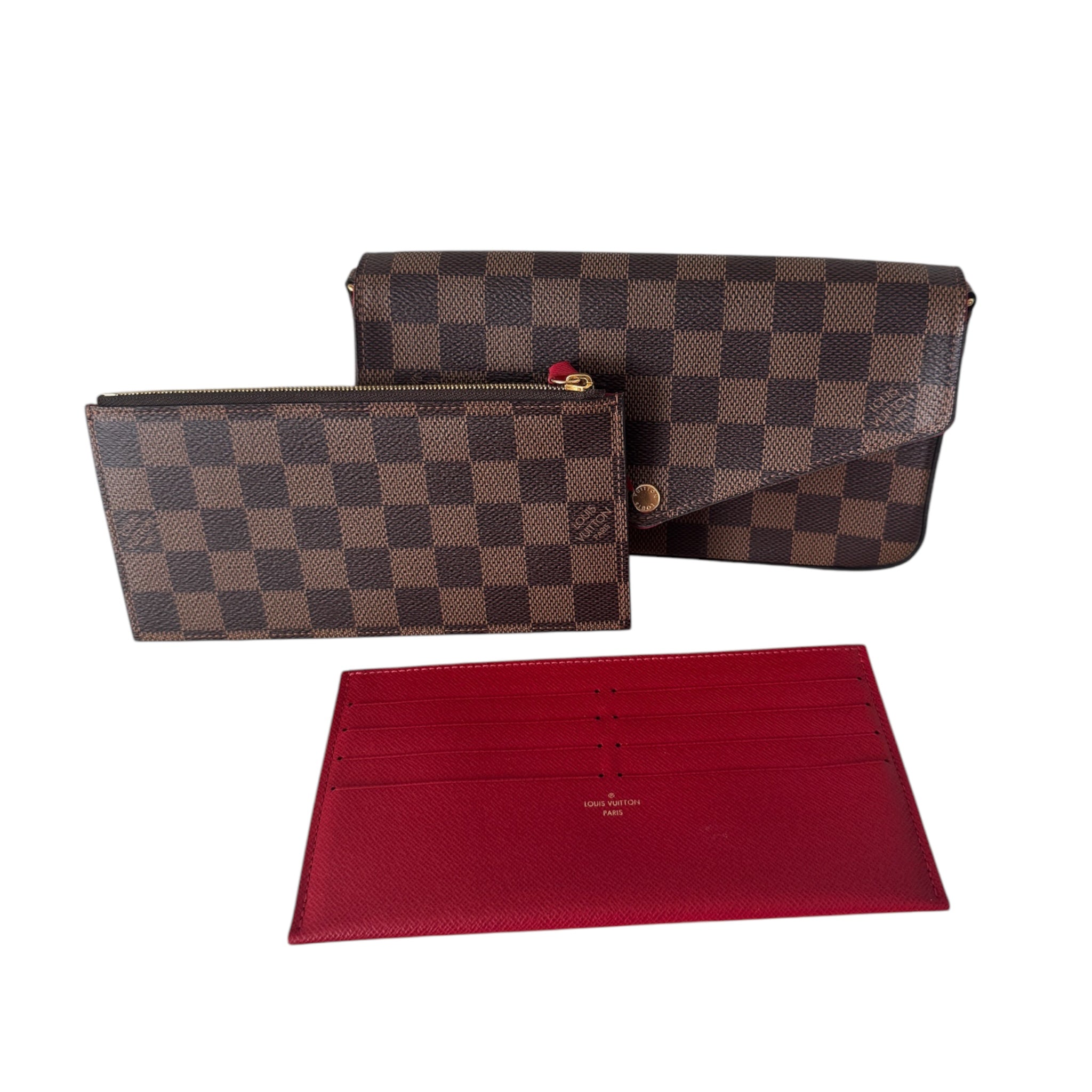 Bolso de hombro LV Felicie Pochette Damier de segunda mano