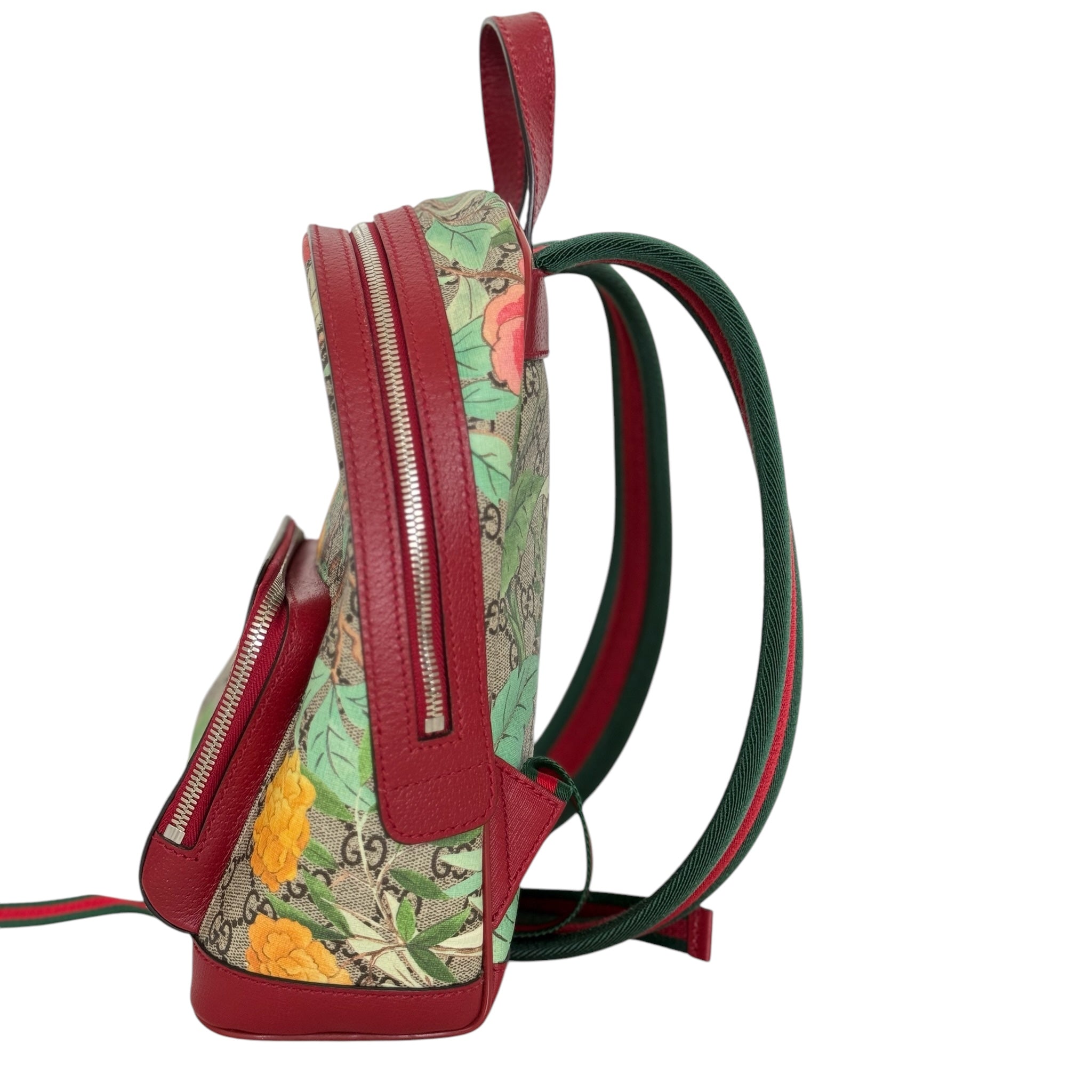 Mochila pequeña de día Tian Web con monograma GG Supreme de segunda mano