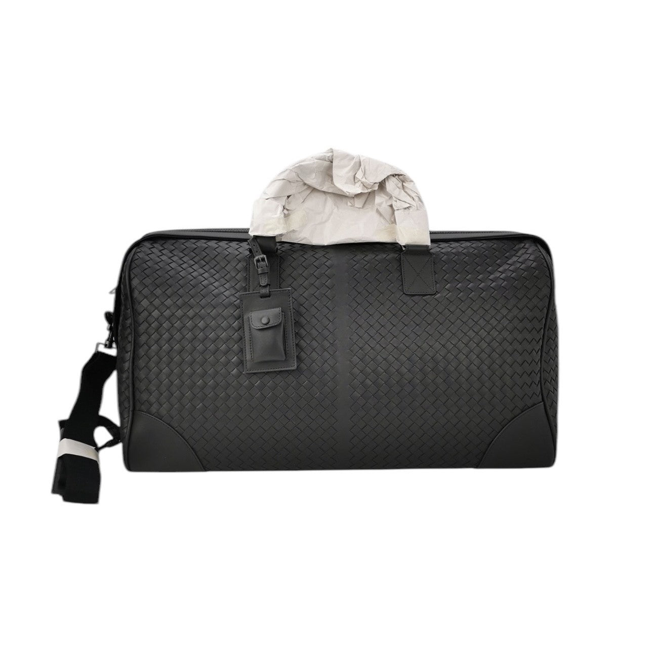 PRE-OWNED Nappa Intrecciato VN Large Duffel Shoulder Bag