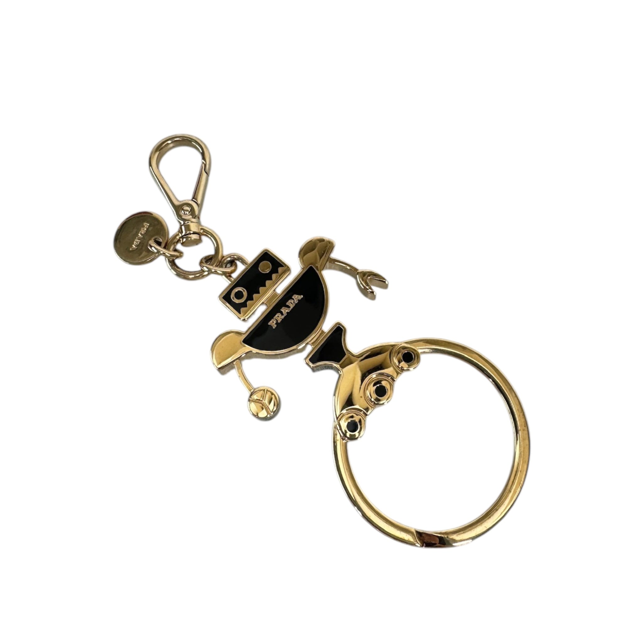 Charm para bolso triangular con robot dorado USADO