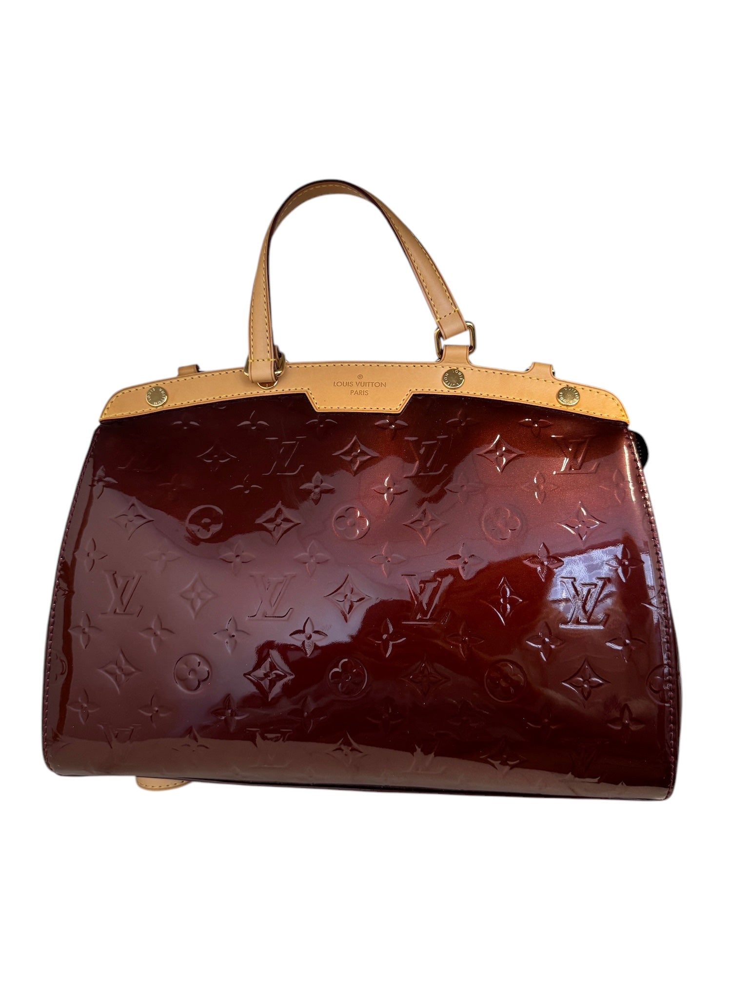 LOUIS VUITTON - Rouge Fauviste Monogram Vernis Brea MM