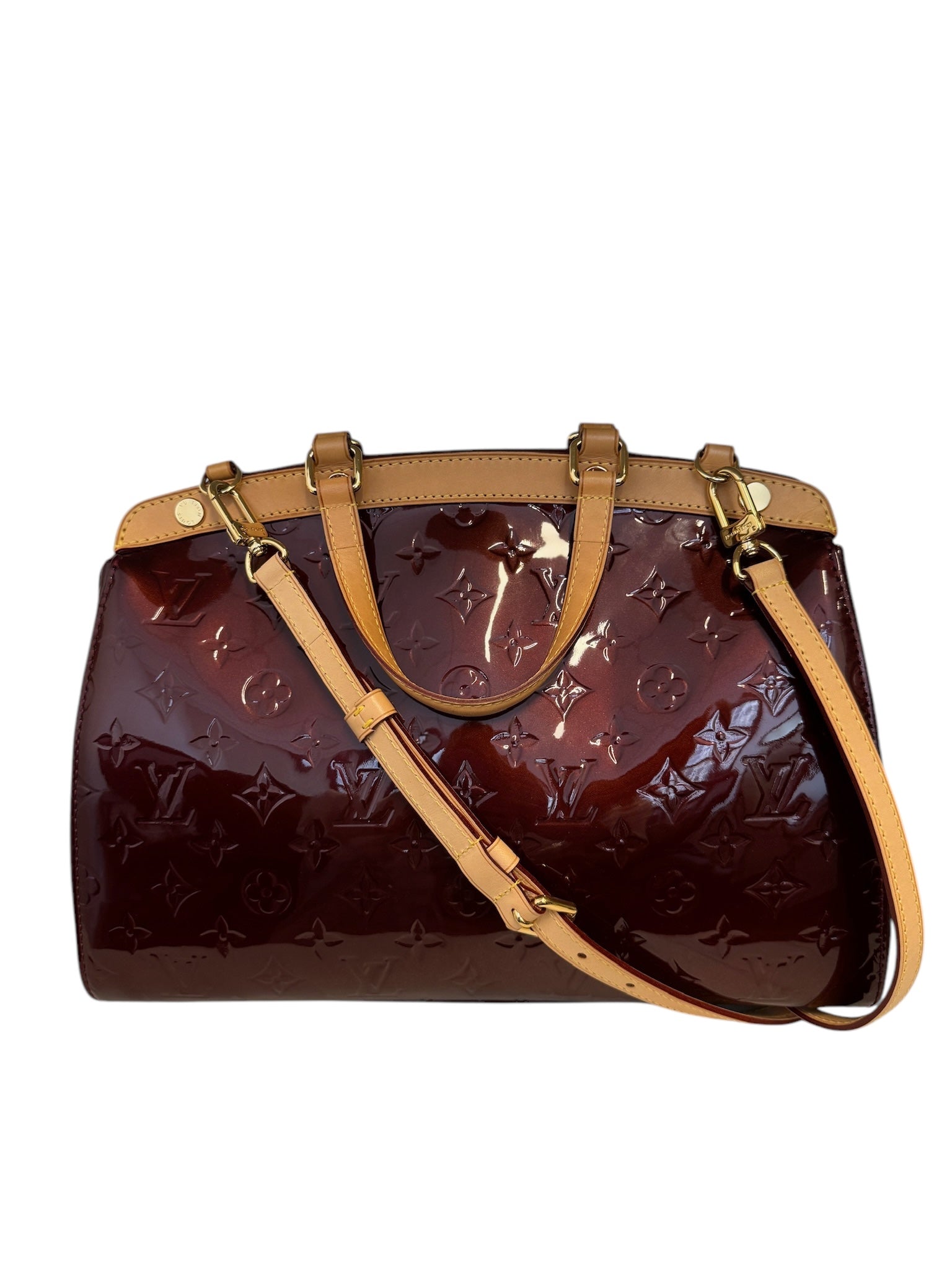 LOUIS VUITTON - Rouge Fauviste Monogram Vernis Brea MM