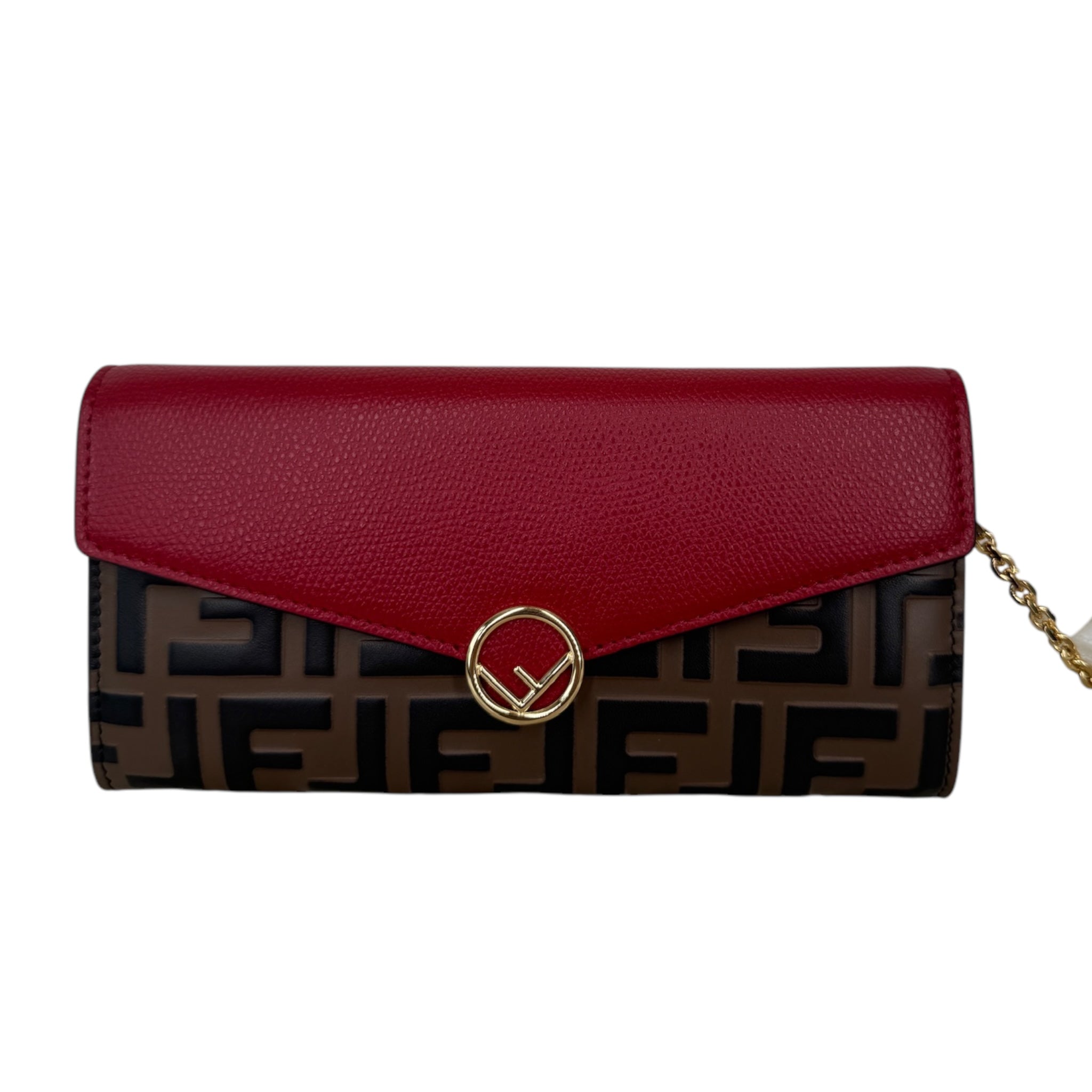 PRE-OWNED FF Vitello Cruise Bicolor Wallet on a Chain Crossbody Bag