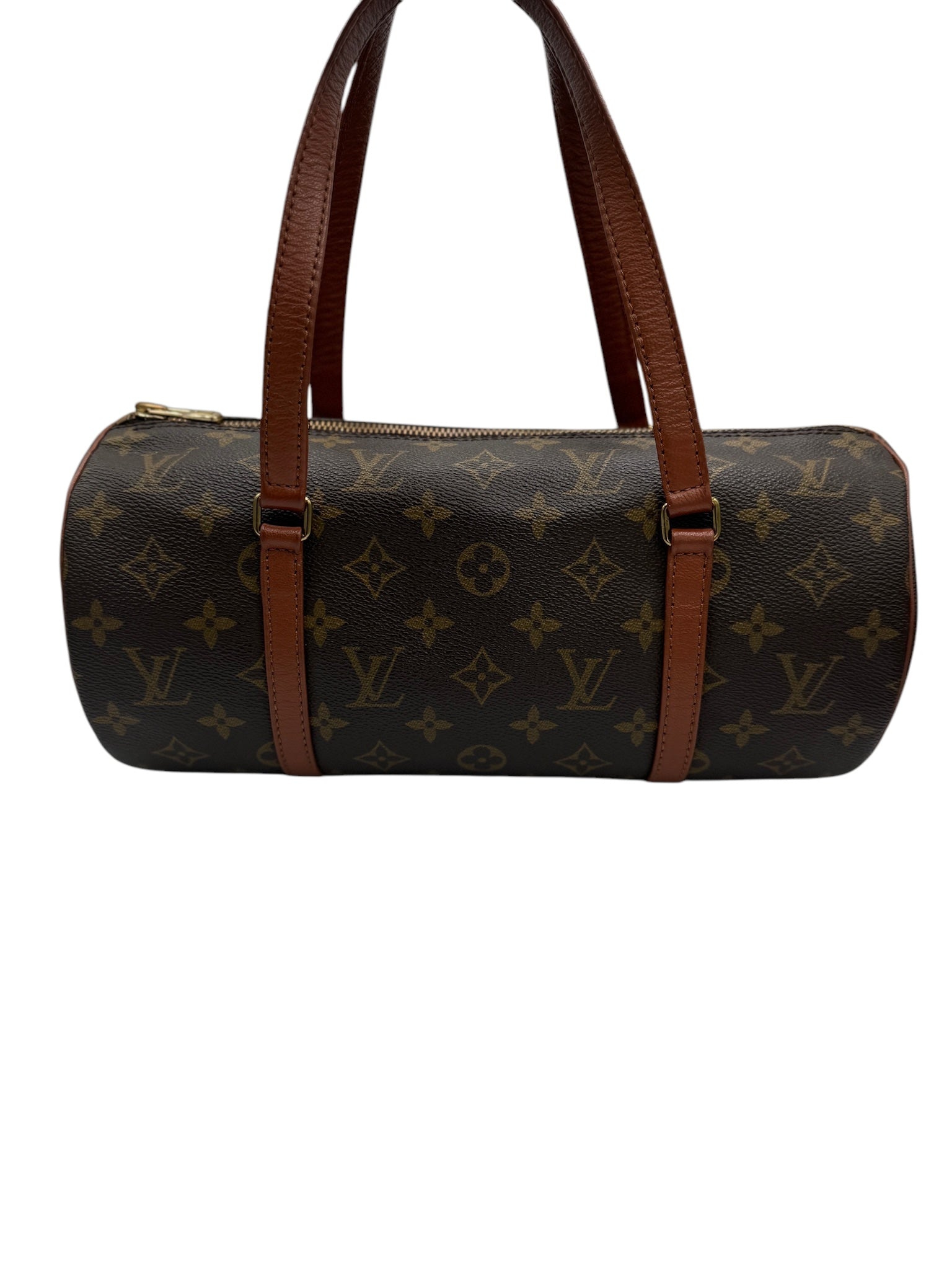 PRE-OWNED LV Vintage Monogram Canvas Papillon 30 Shoulder Bag